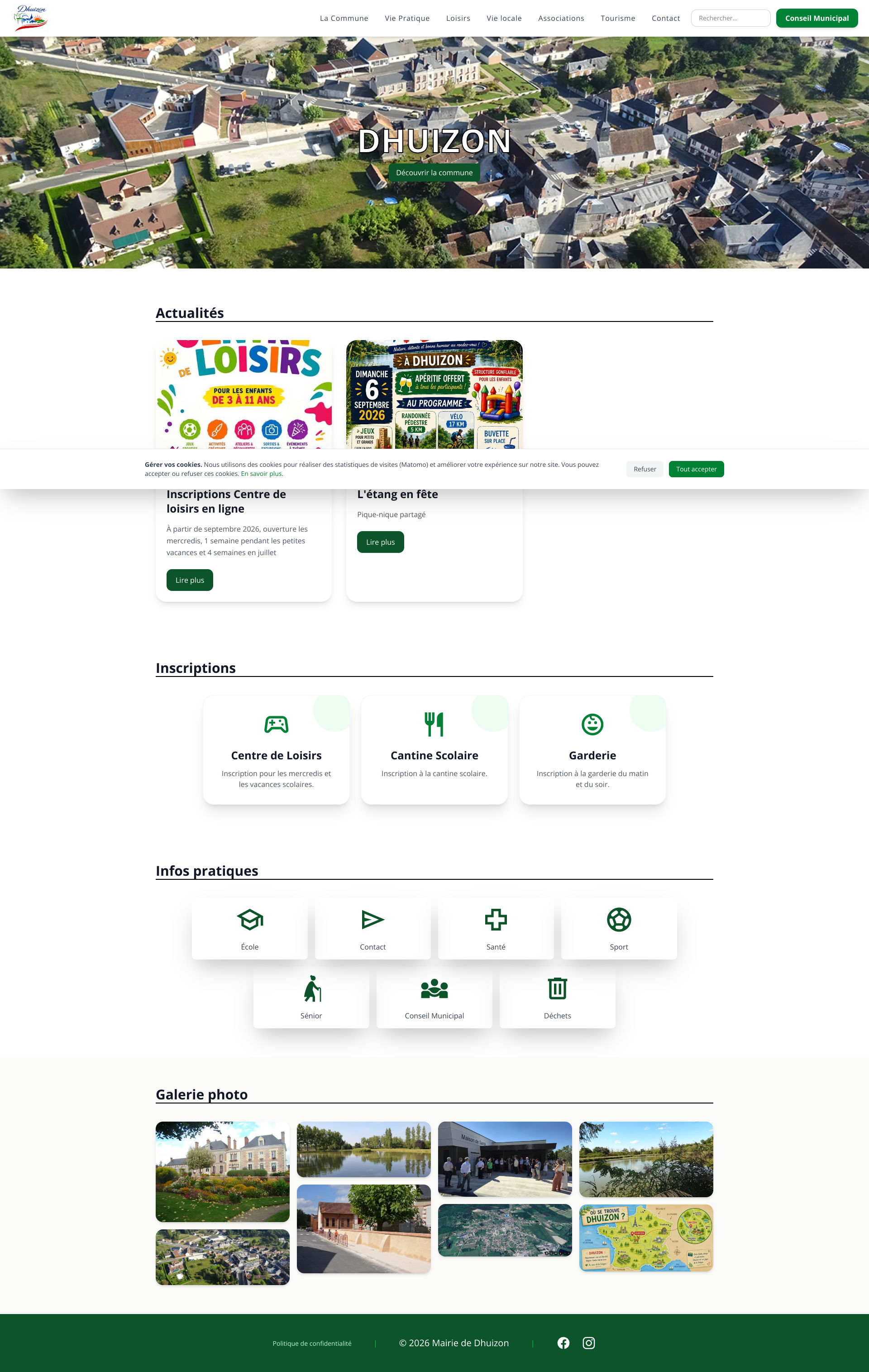 Aperçu du site
