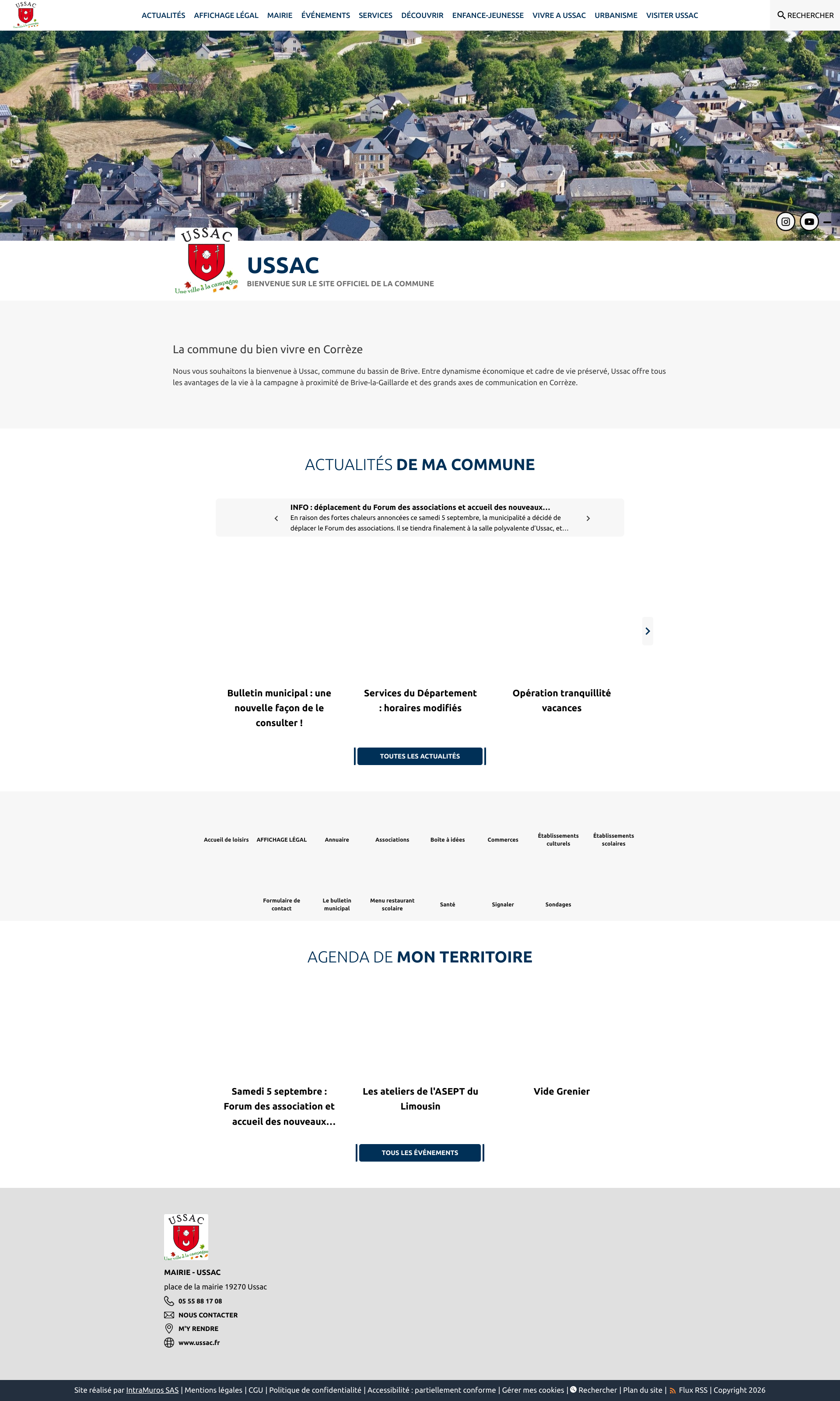 Aperçu du site