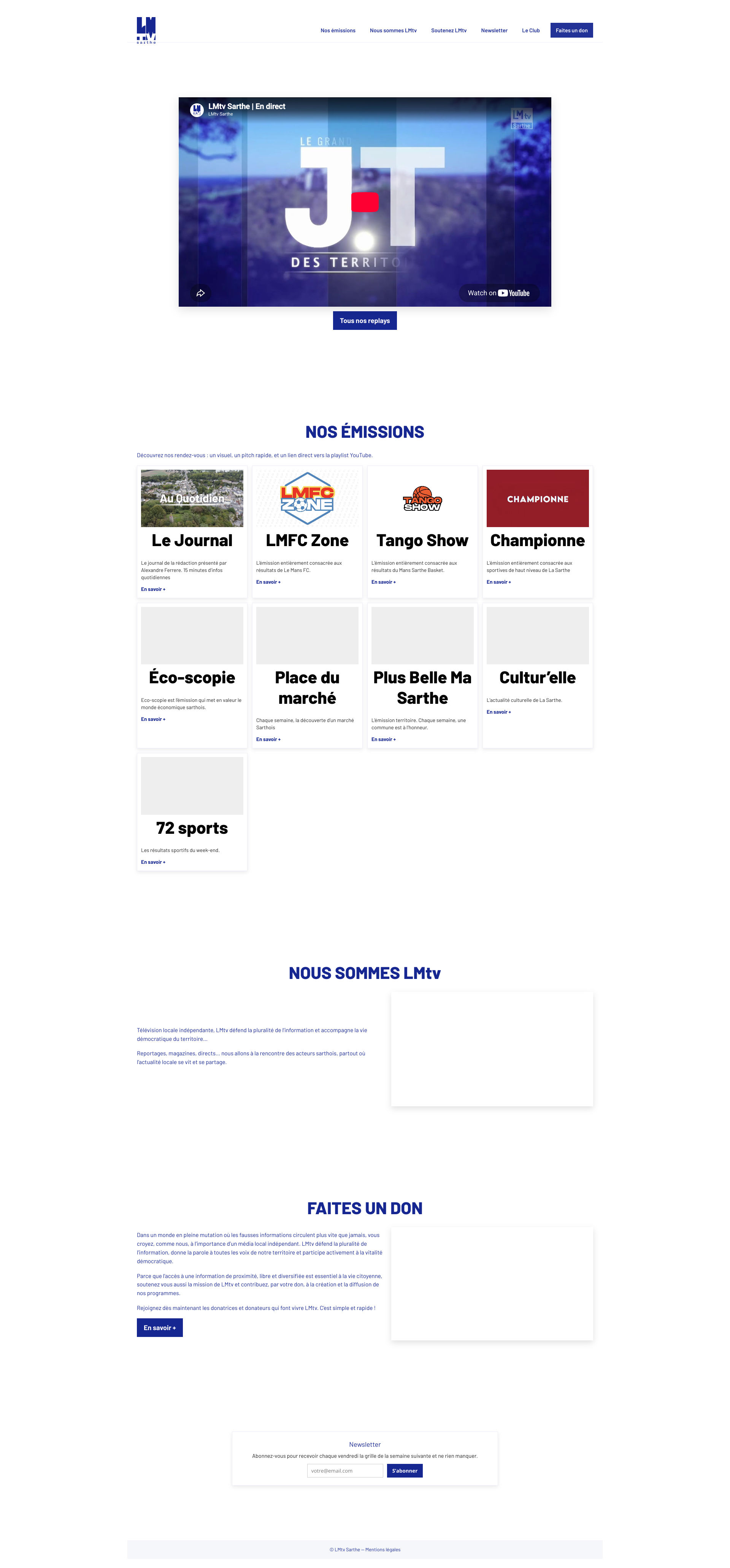 Aperçu du site