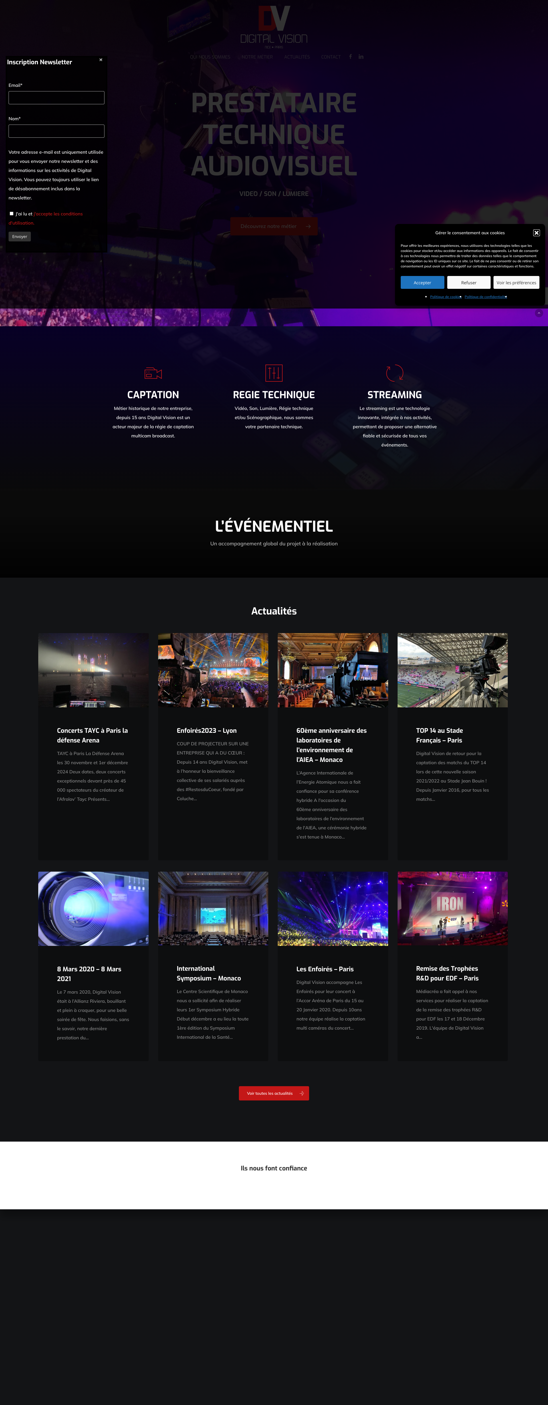 Aperçu du site