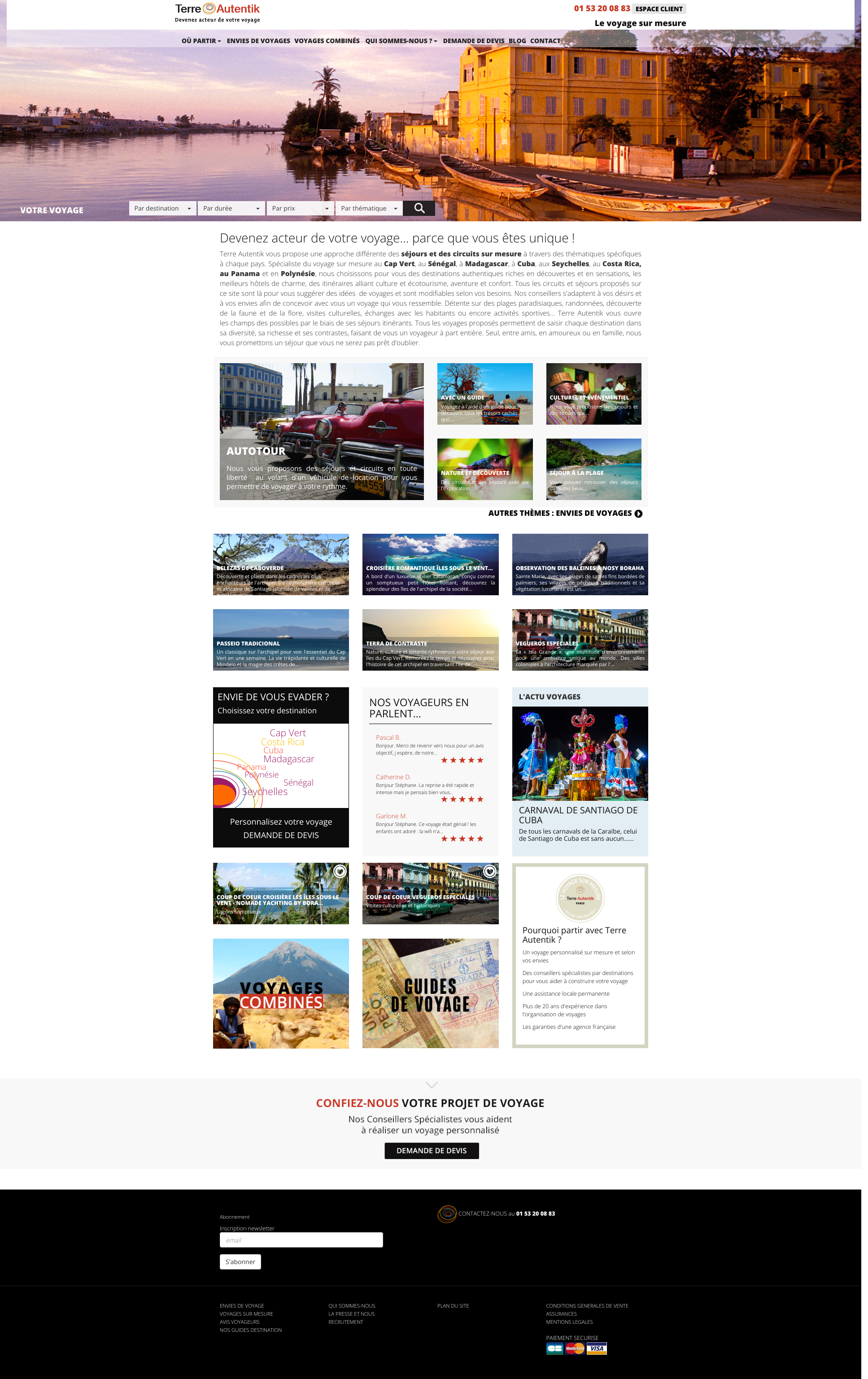Aperçu du site