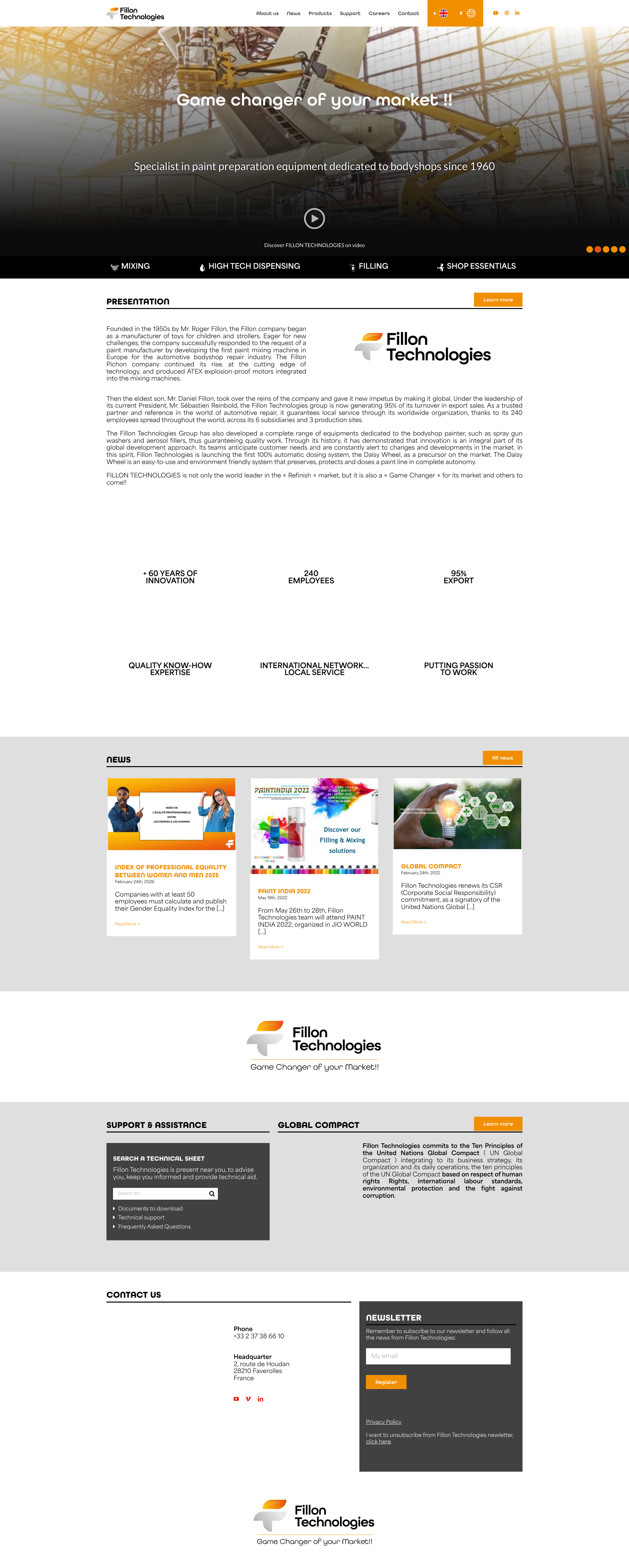 Aperçu du site