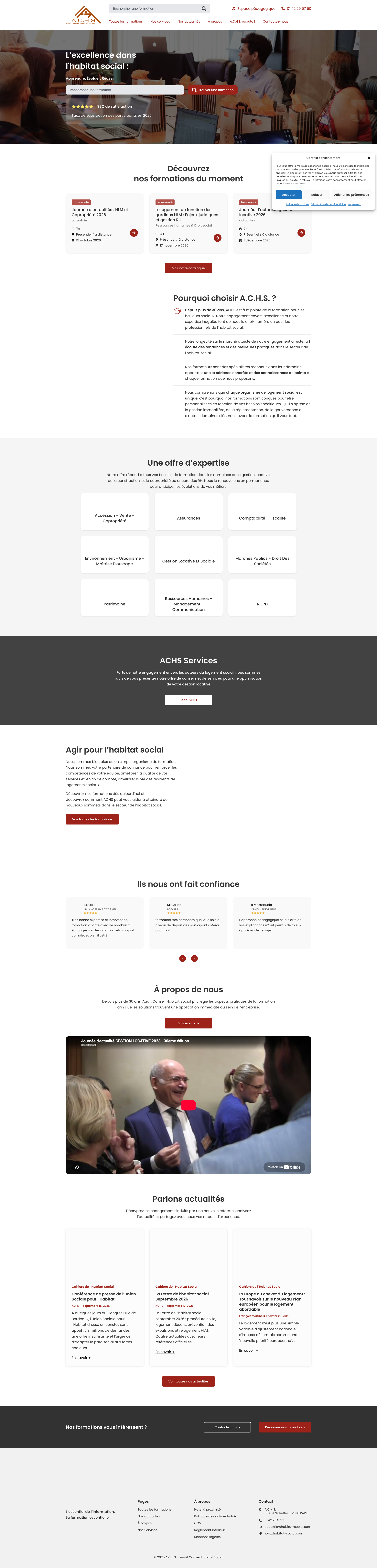 Aperçu du site