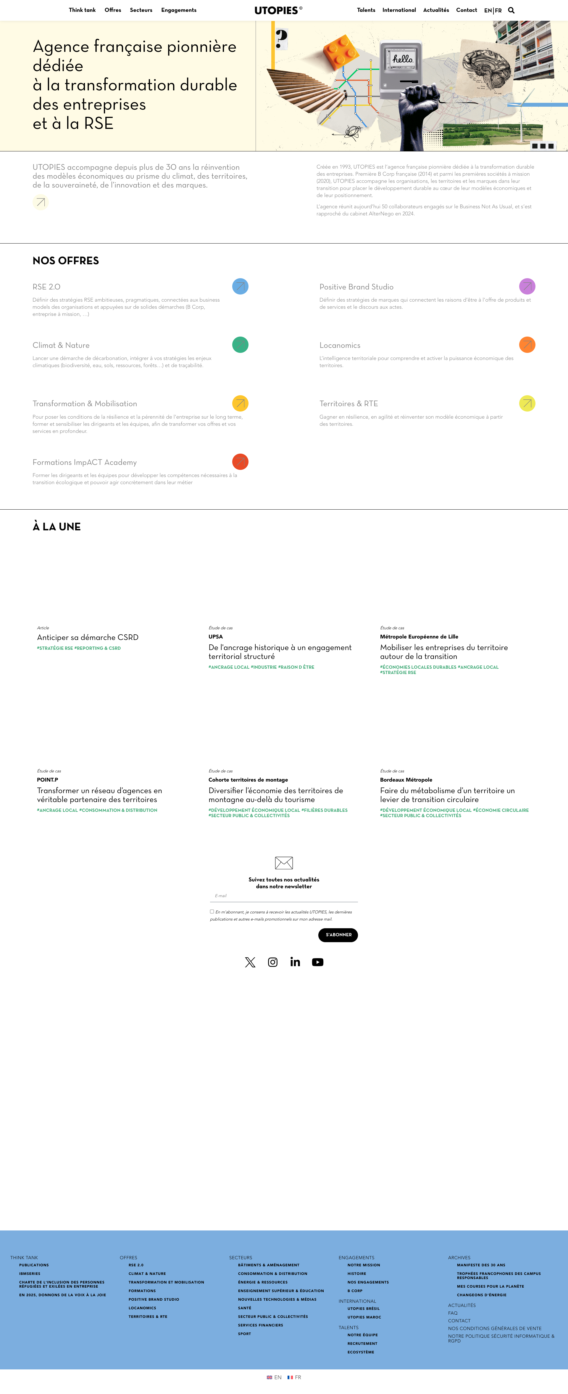 Aperçu du site
