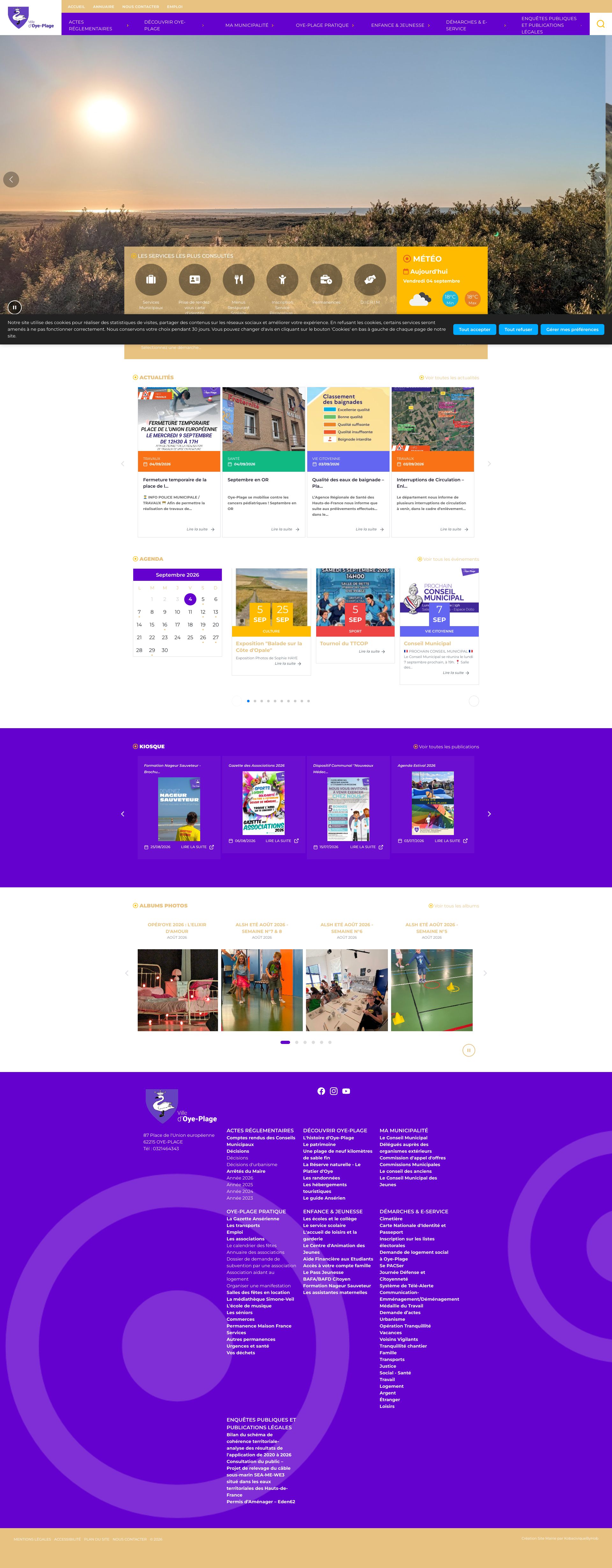 Aperçu du site