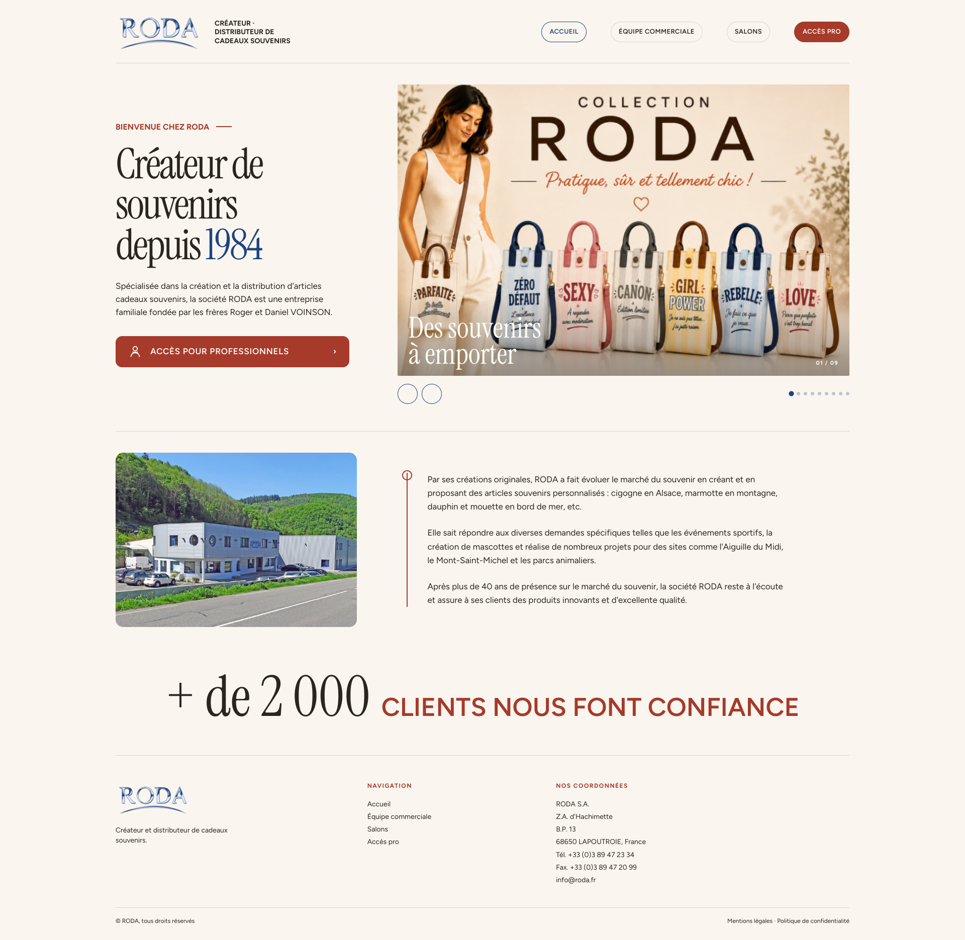 Aperçu du site