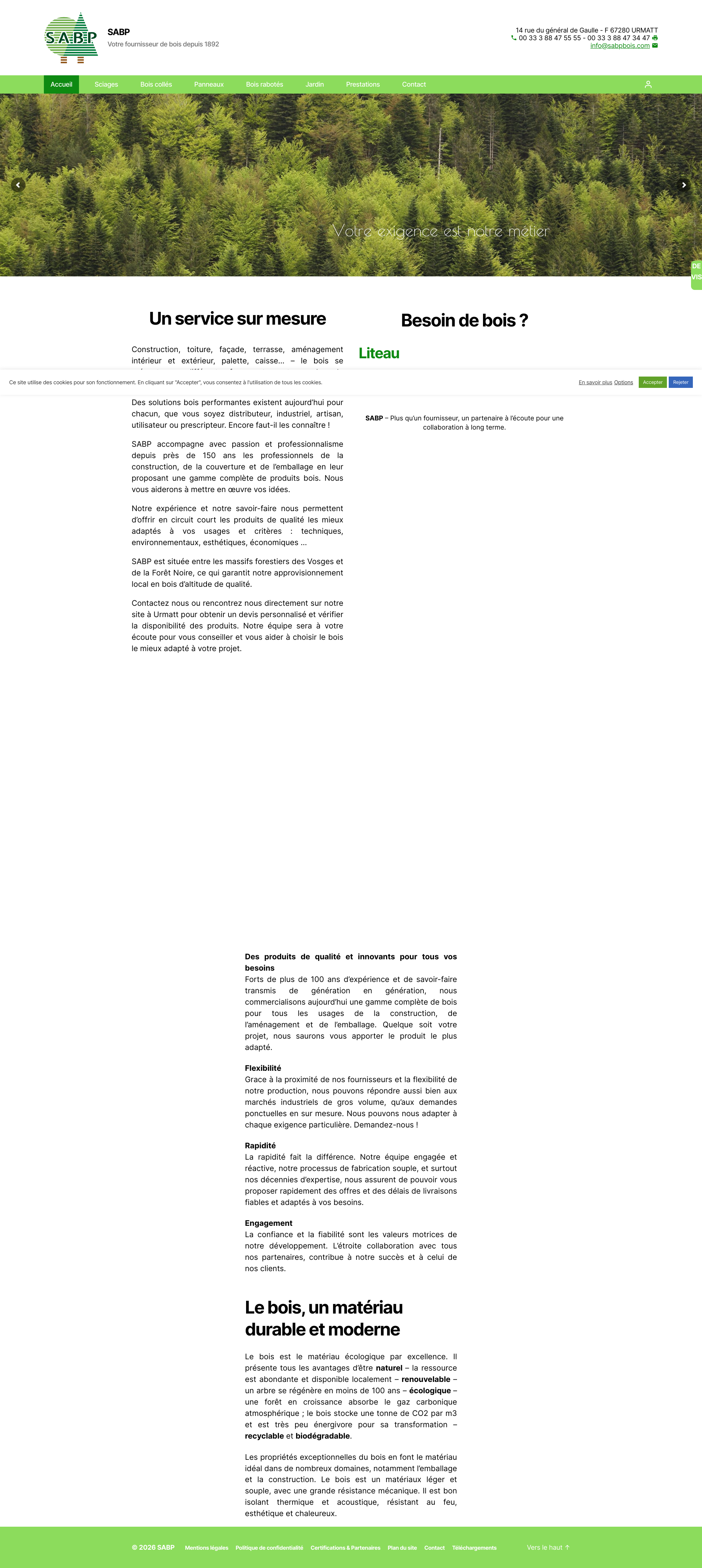 Aperçu du site