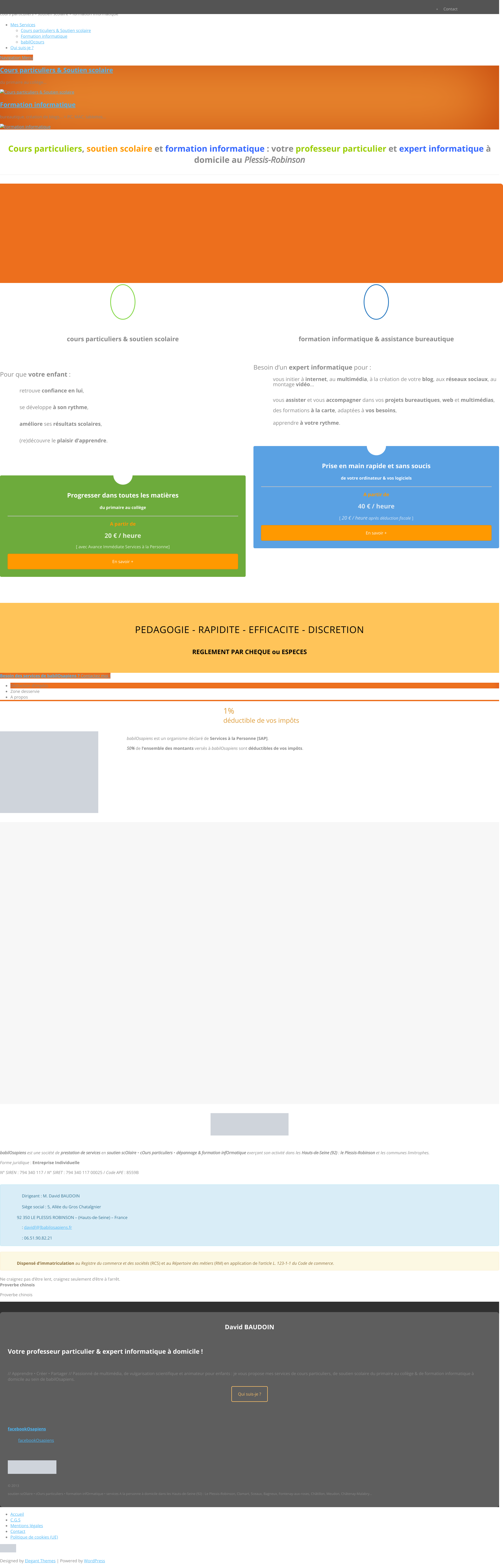 Aperçu du site