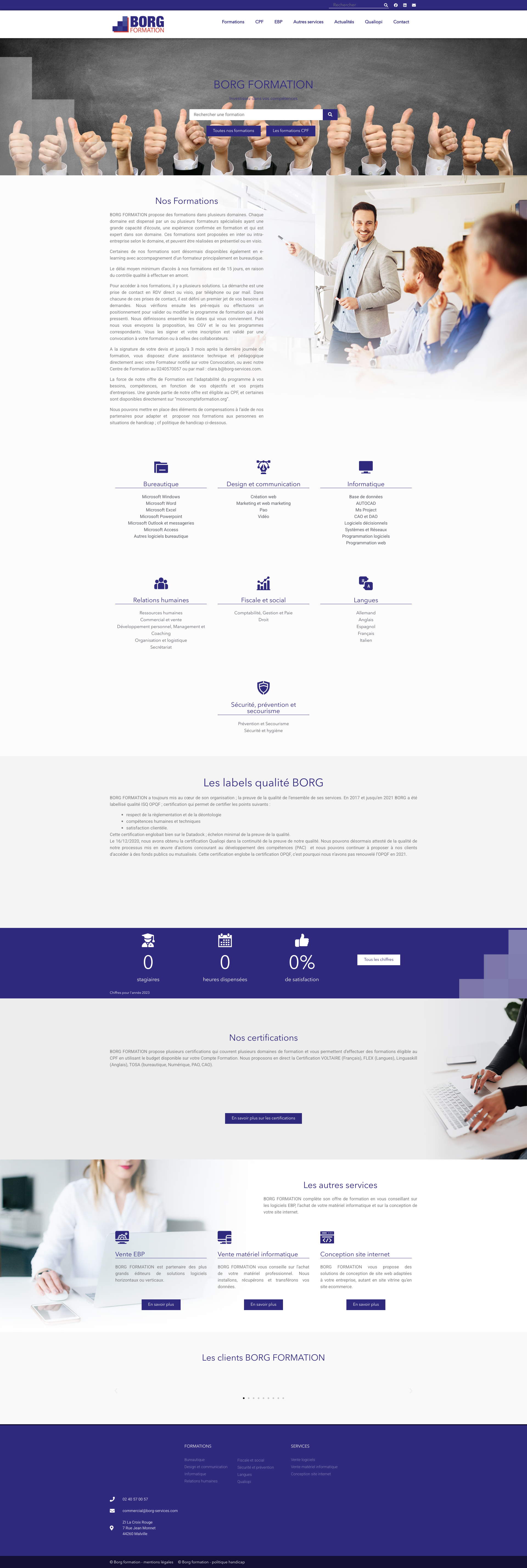 Aperçu du site