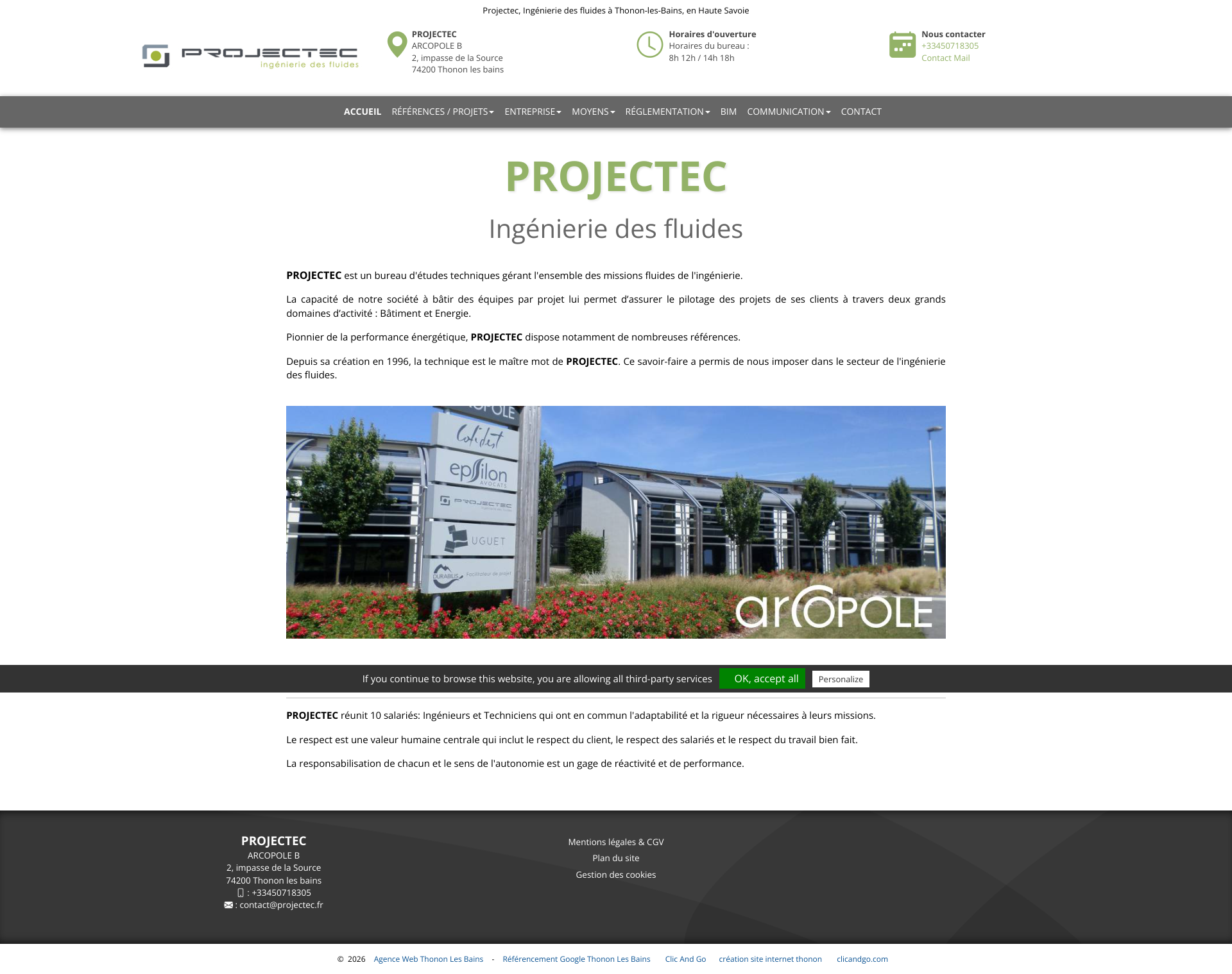 Aperçu du site