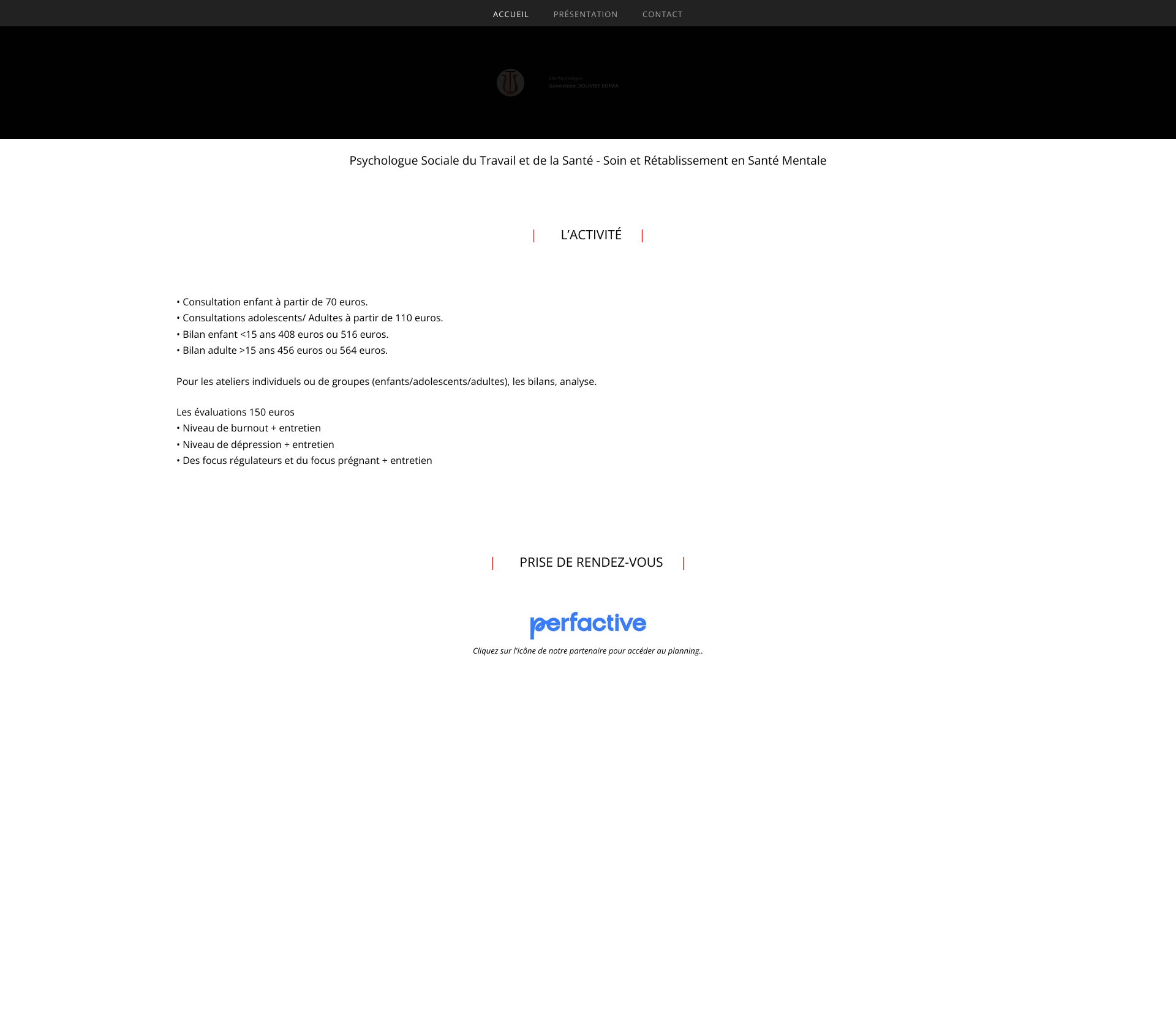 Aperçu du site