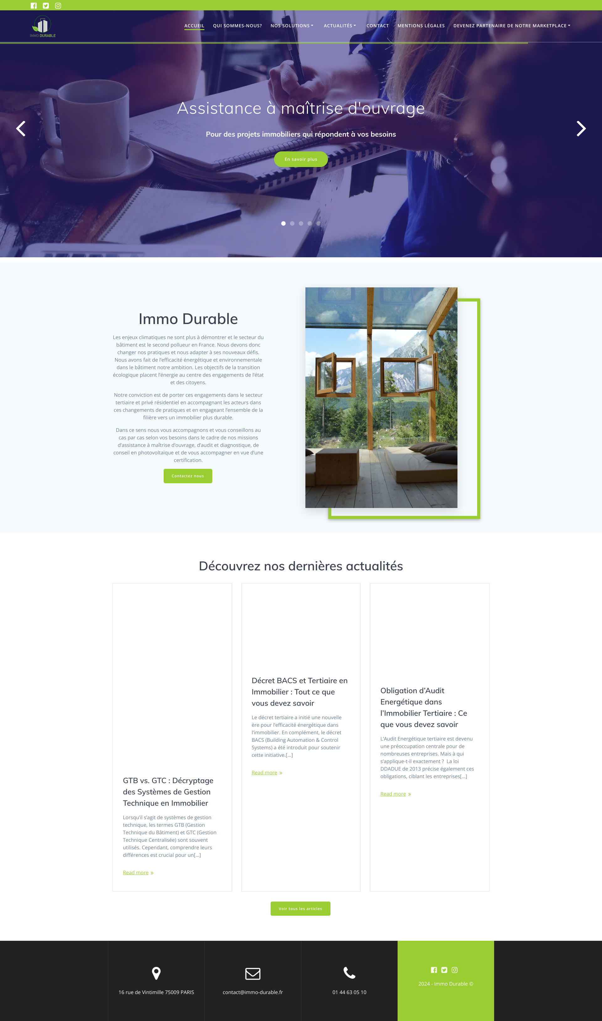 Aperçu du site