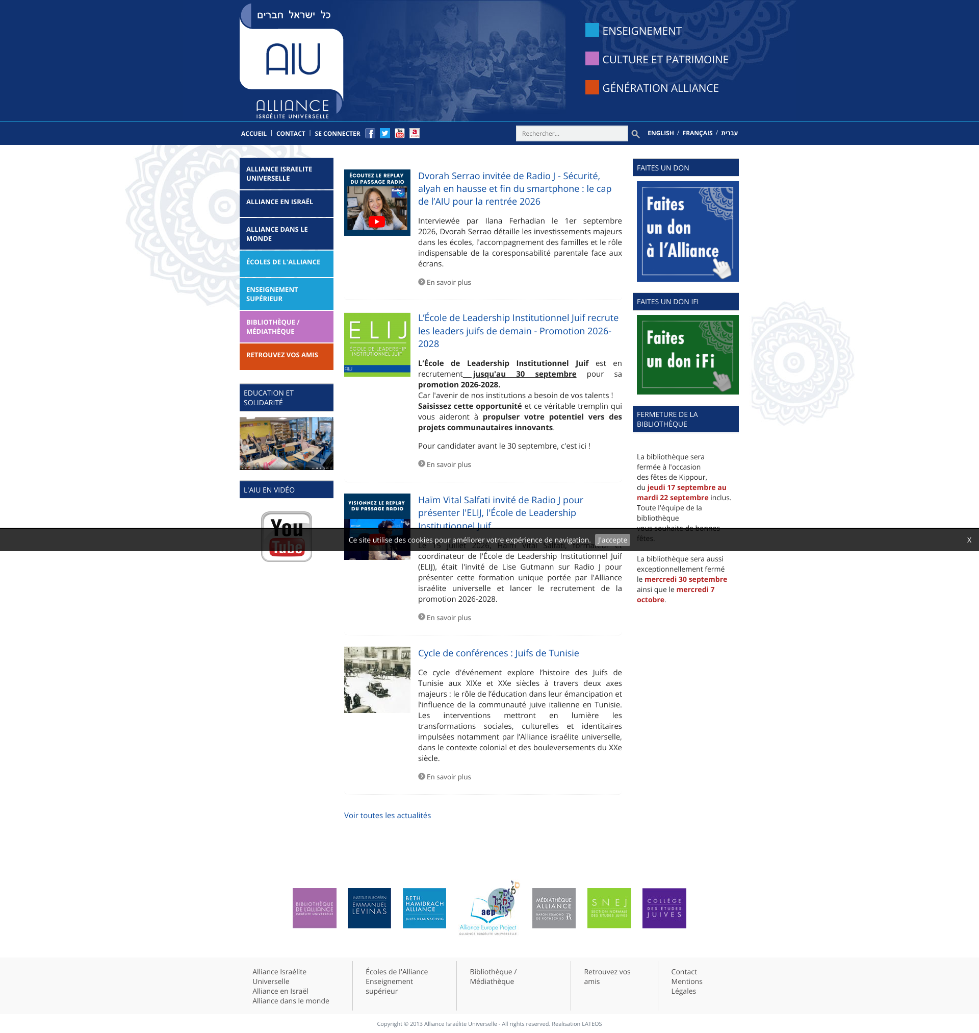 Aperçu du site
