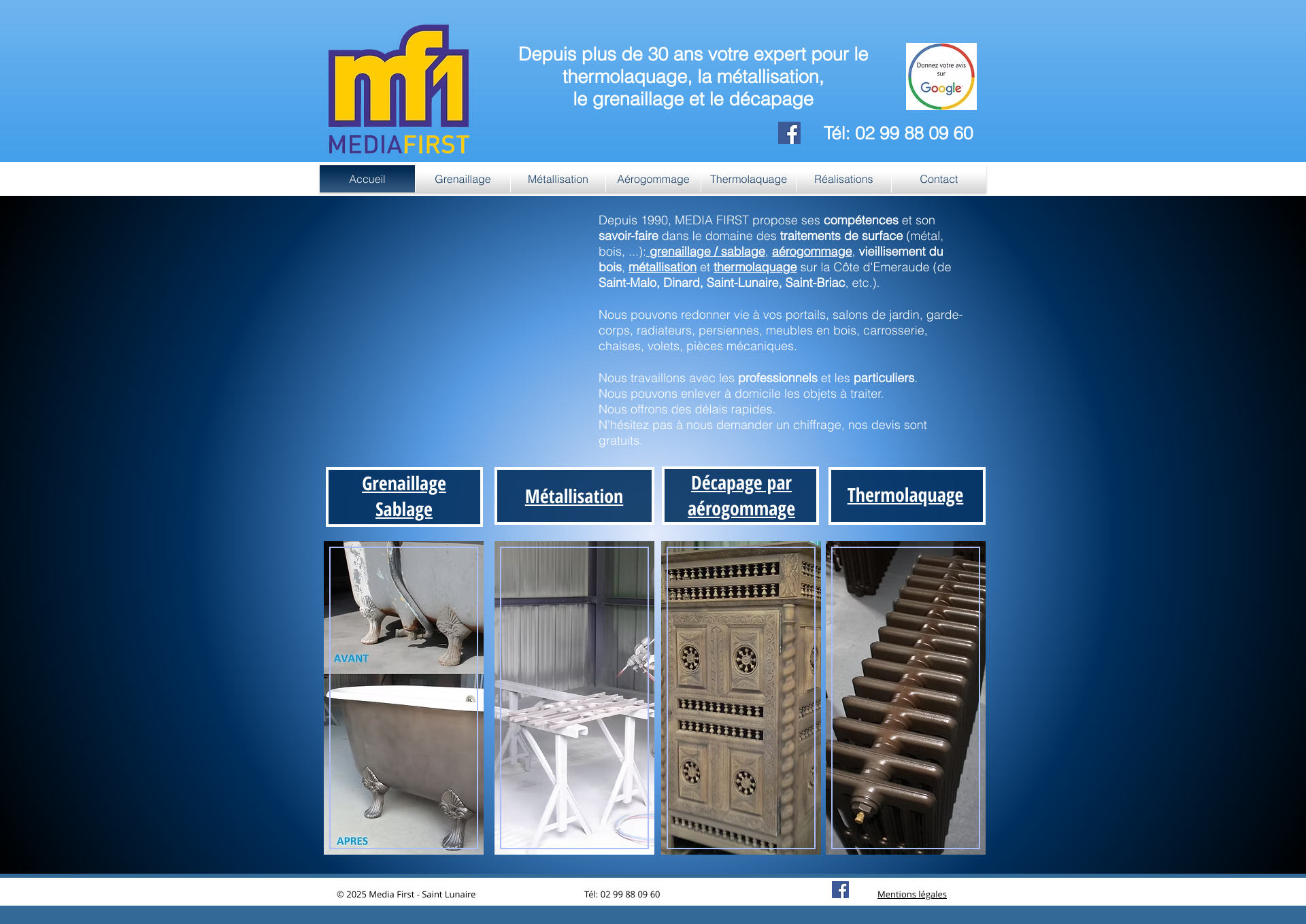 Aperçu du site