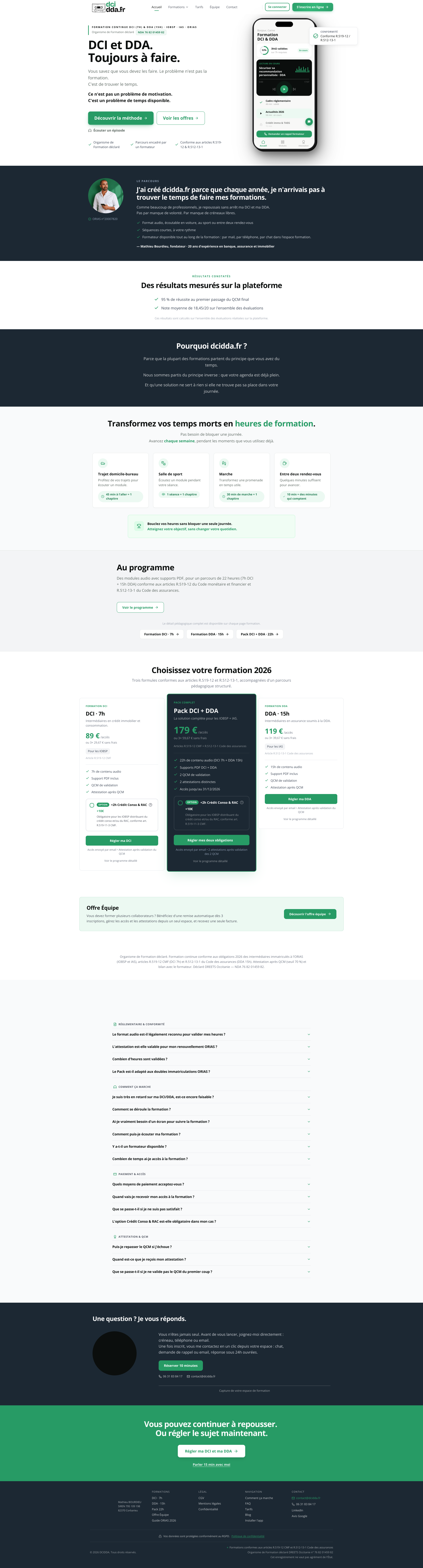 Aperçu du site