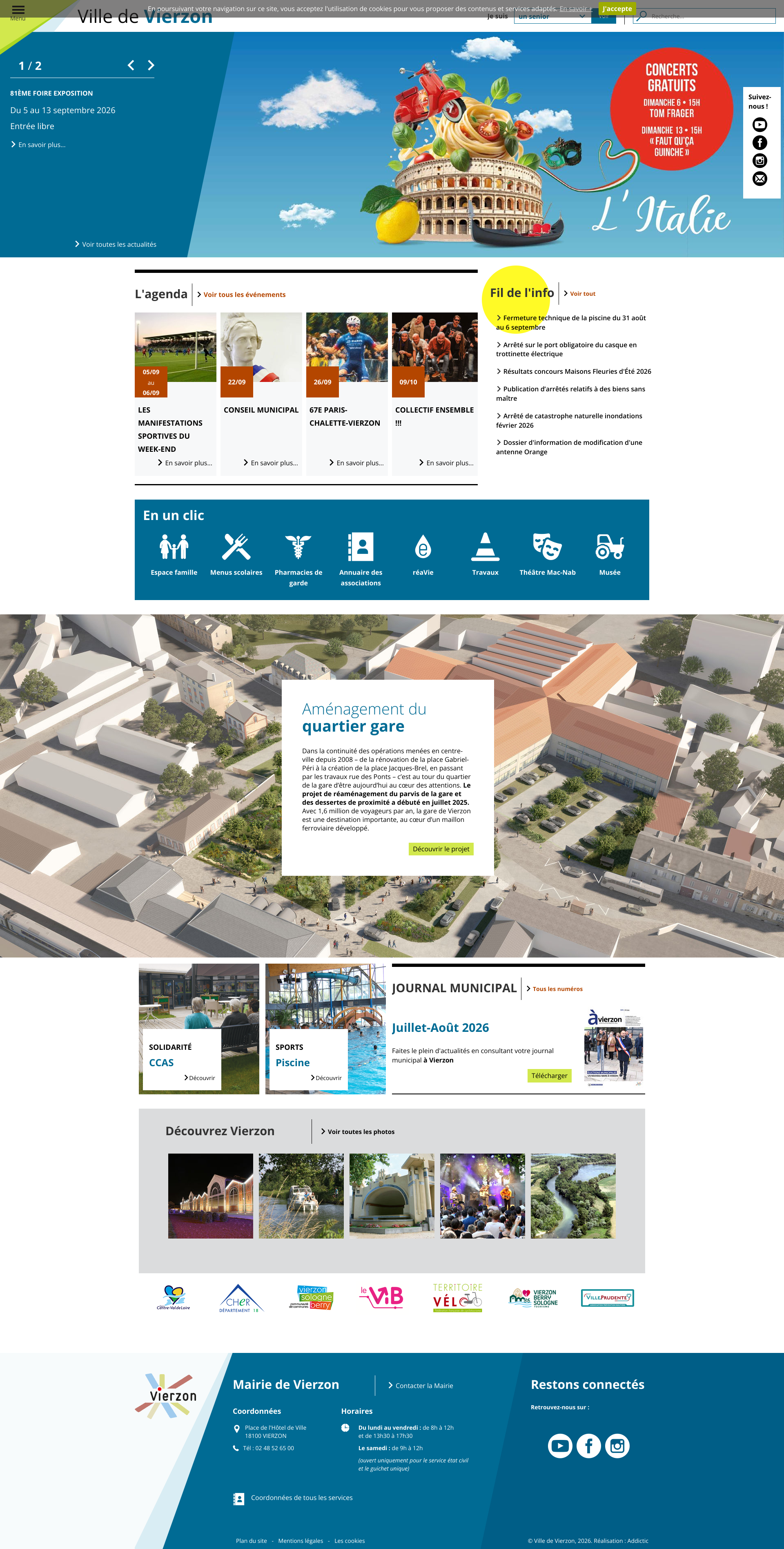 Aperçu du site