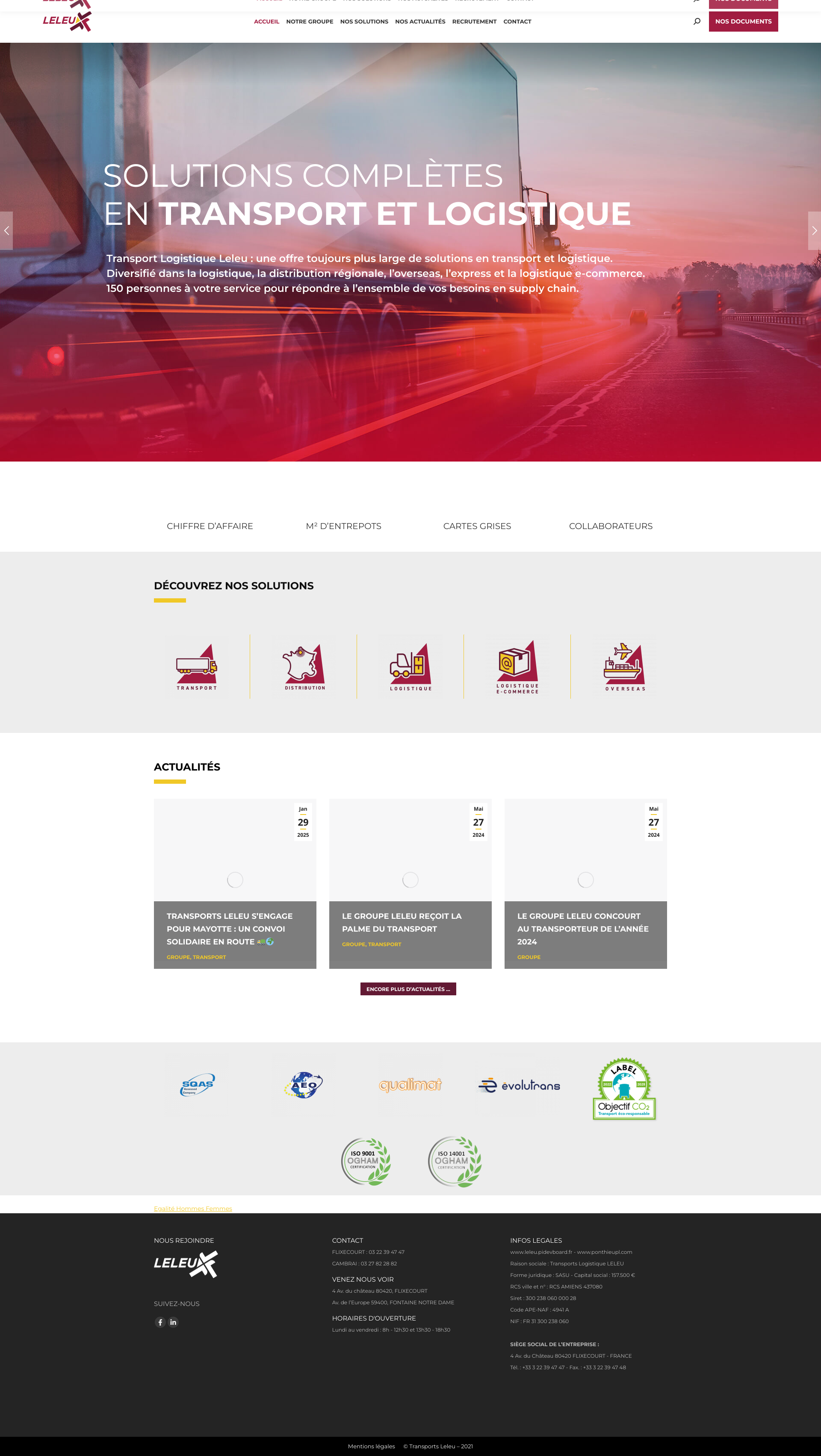 Aperçu du site