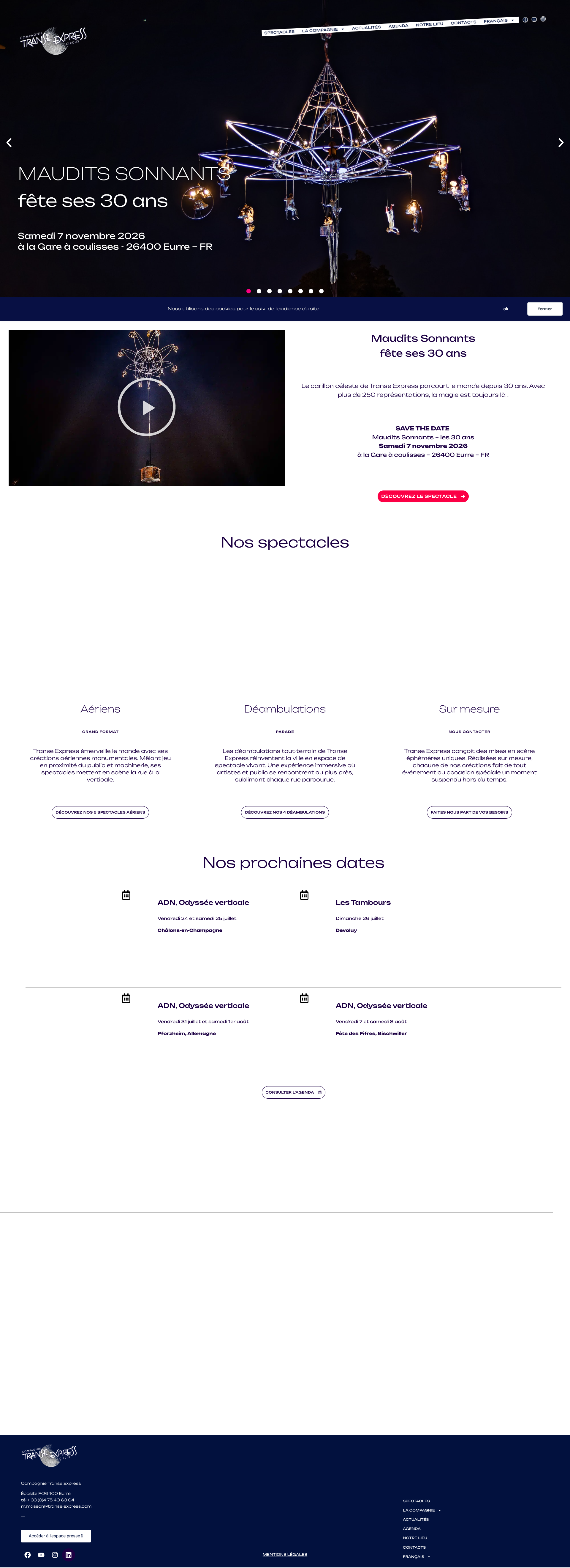 Aperçu du site