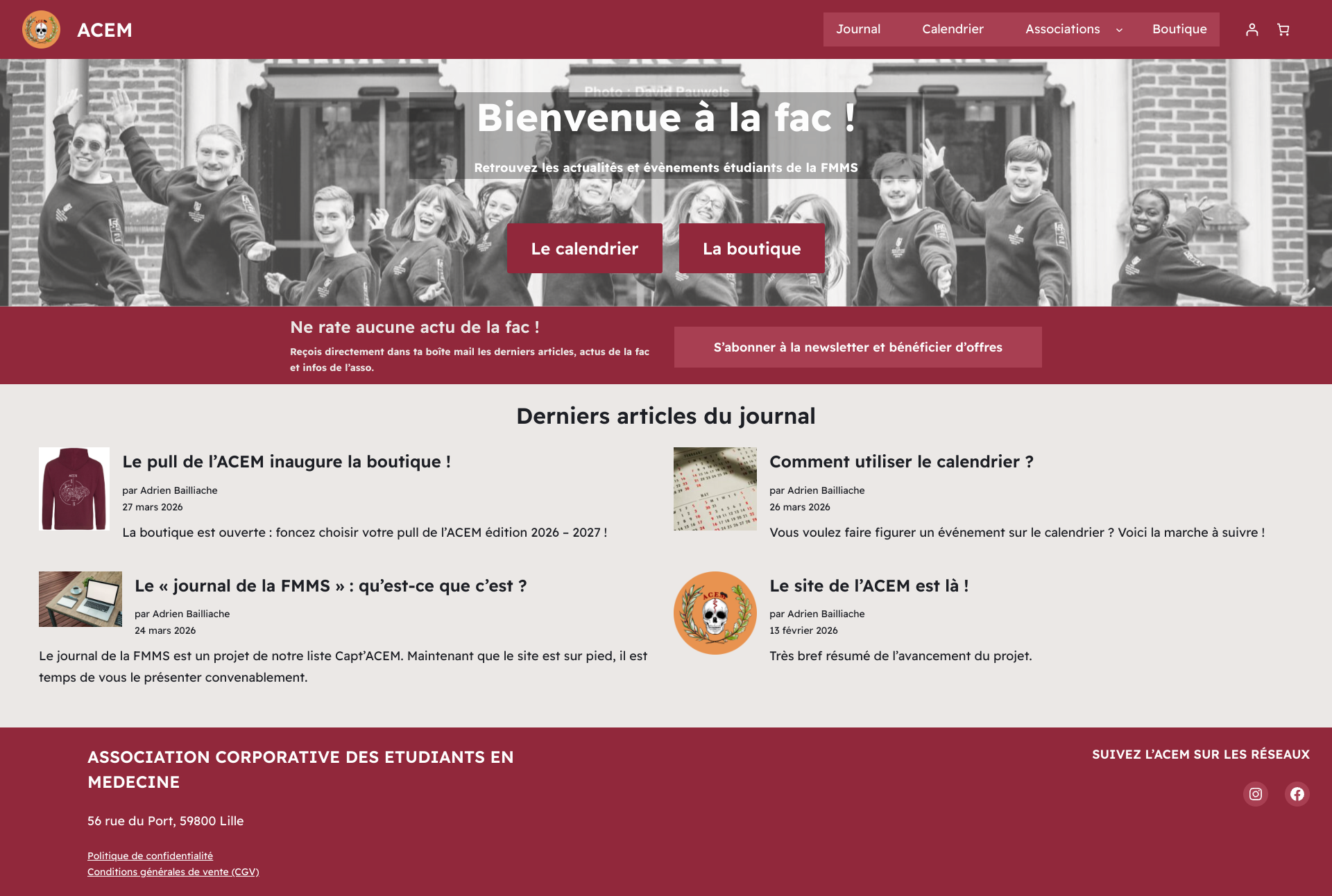 Aperçu du site