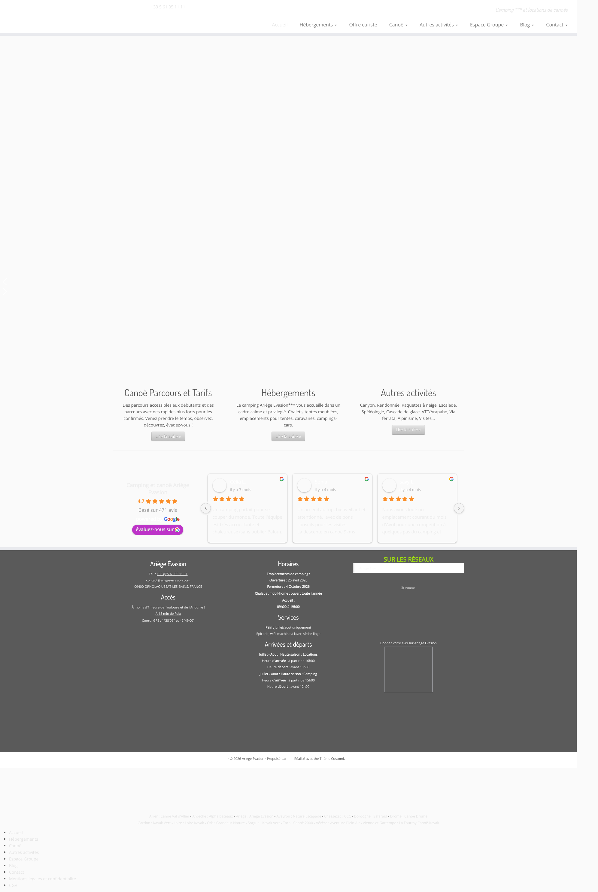 Aperçu du site