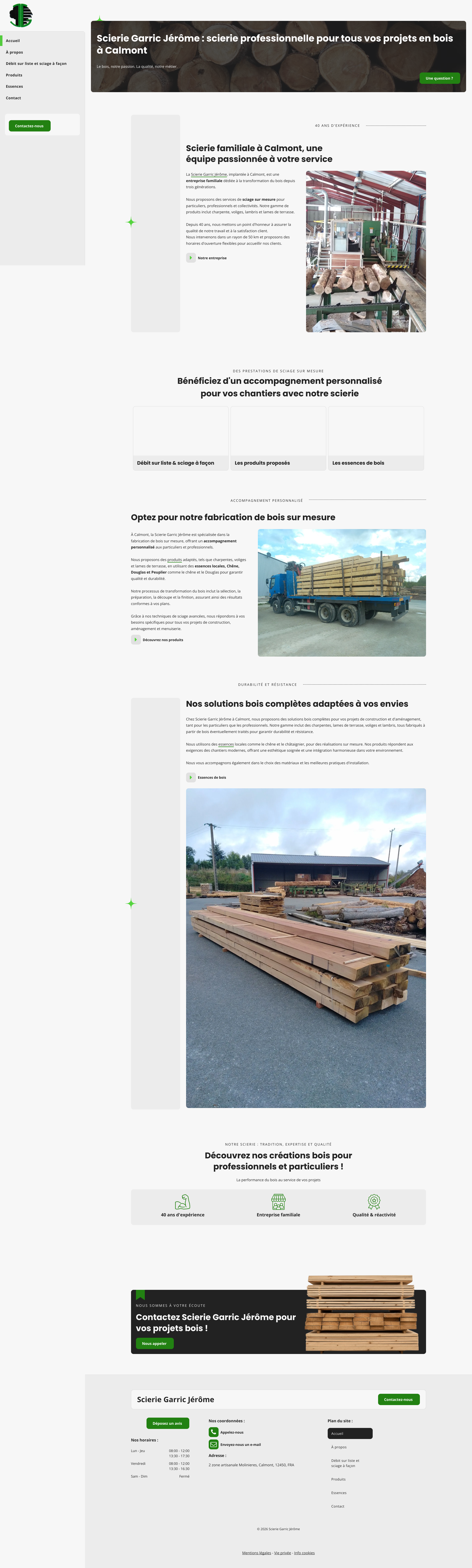 Aperçu du site