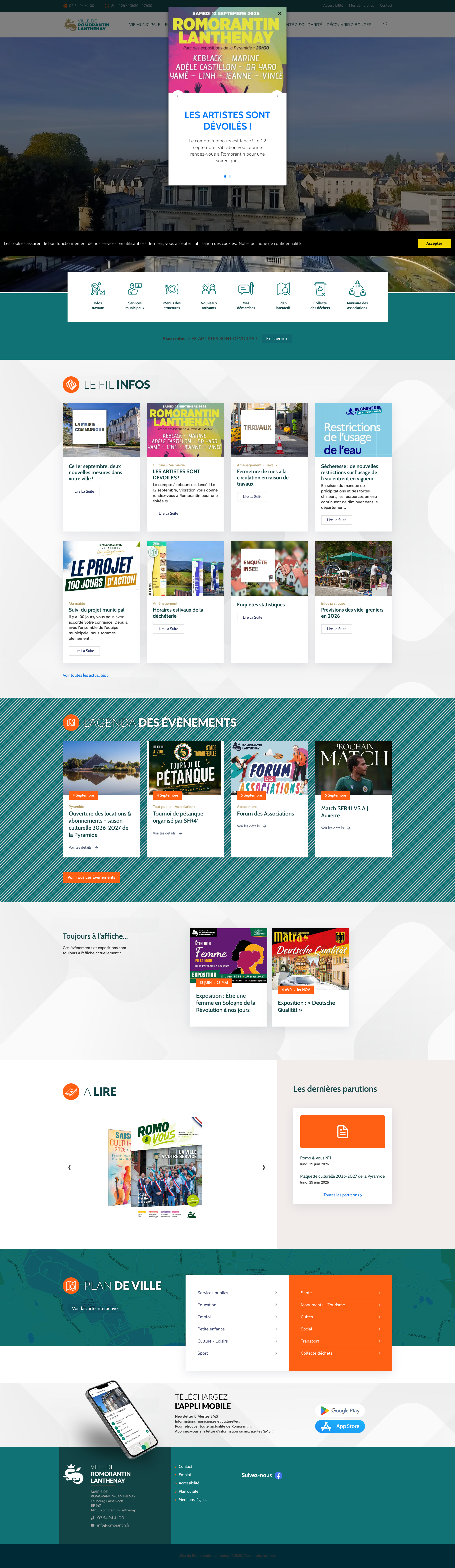 Aperçu du site