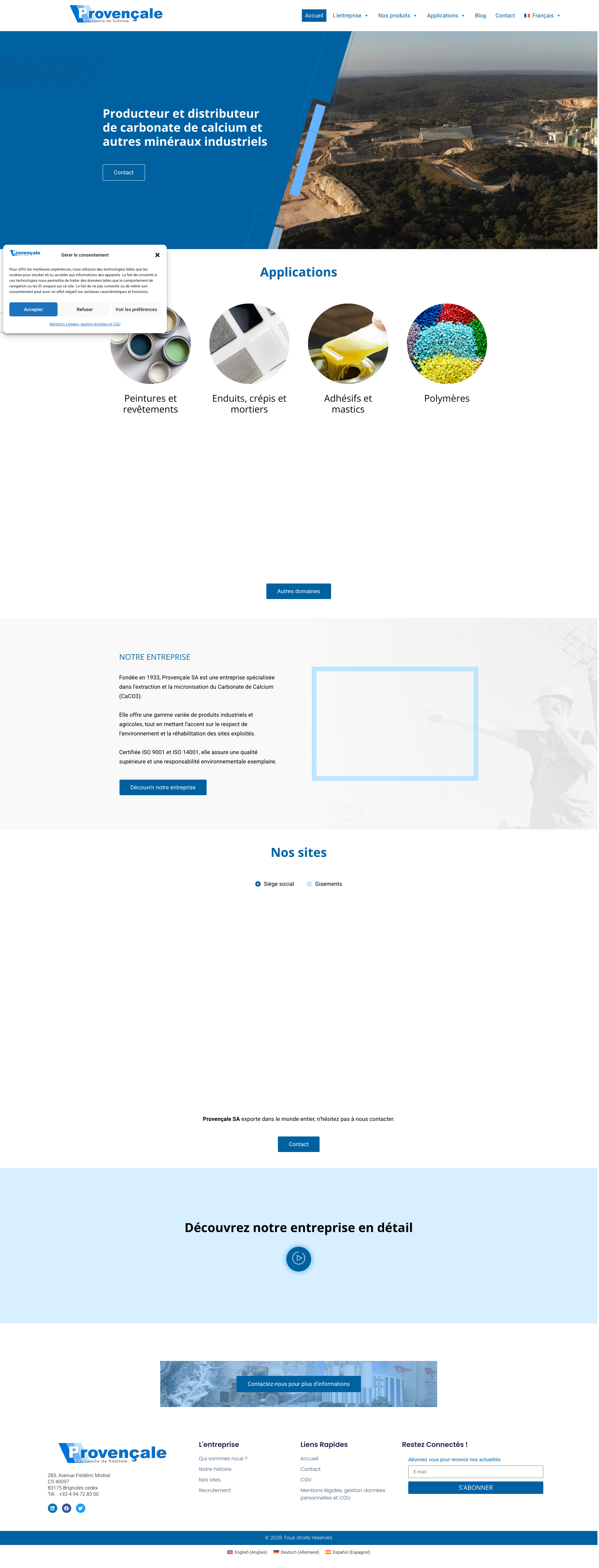 Aperçu du site
