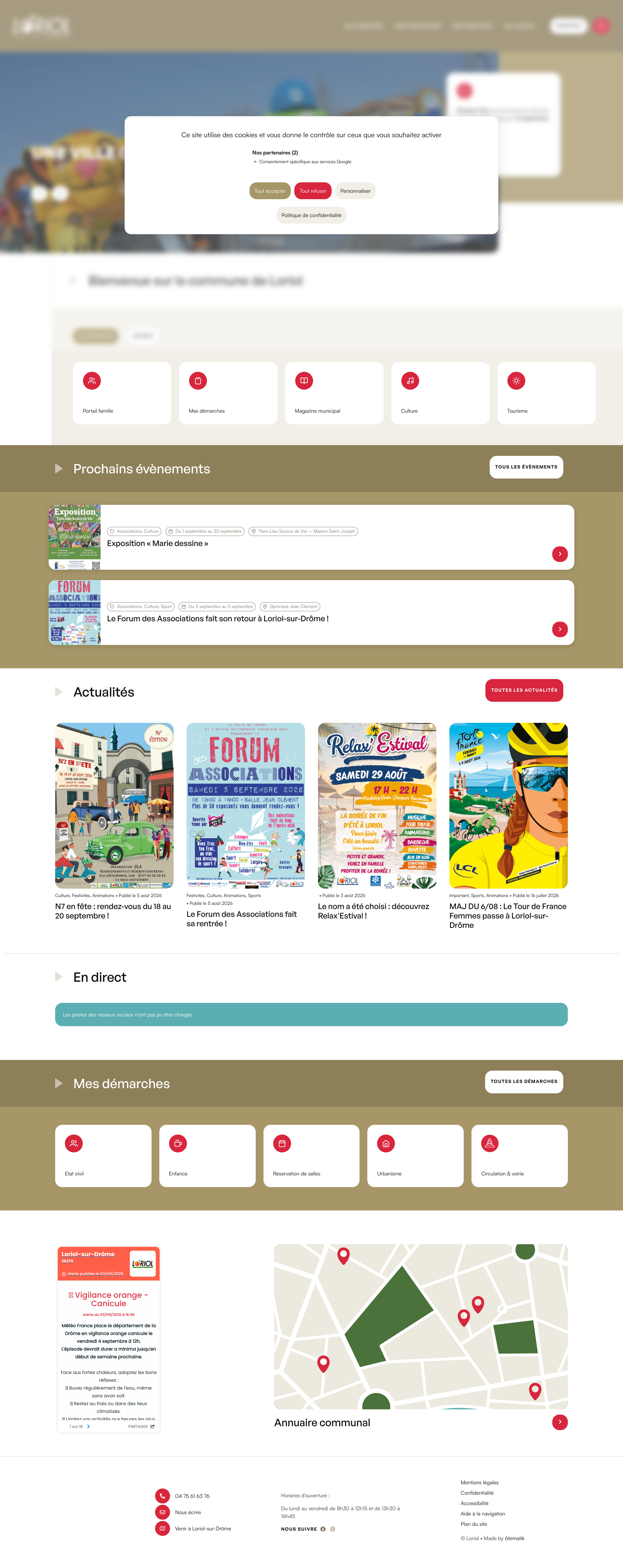 Aperçu du site