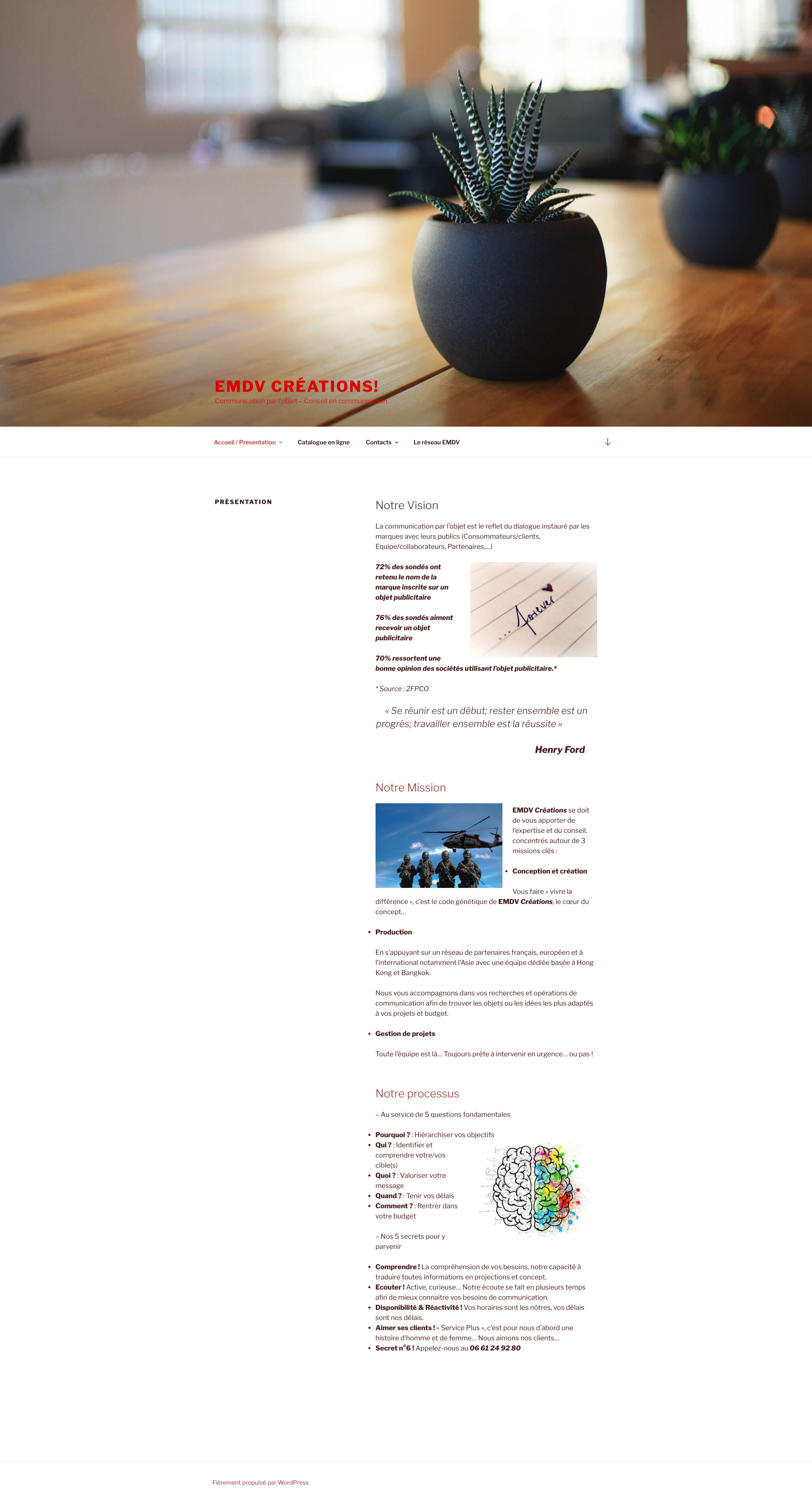 Aperçu du site