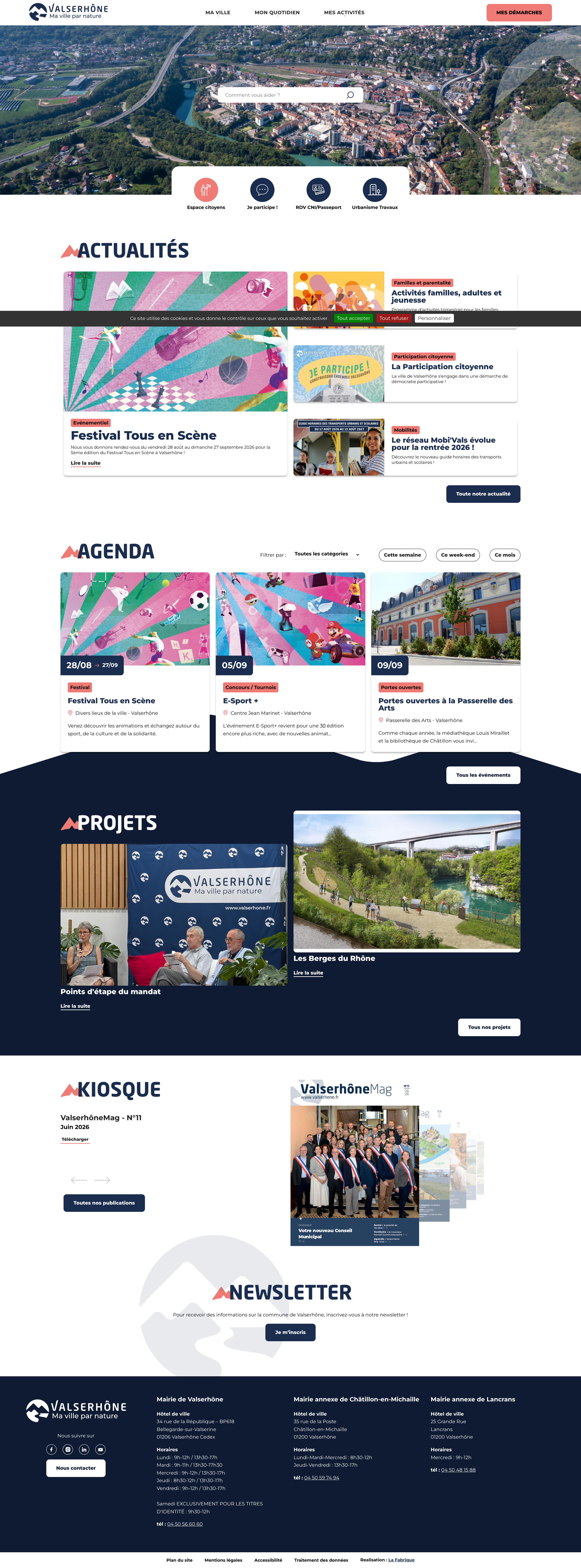 Aperçu du site