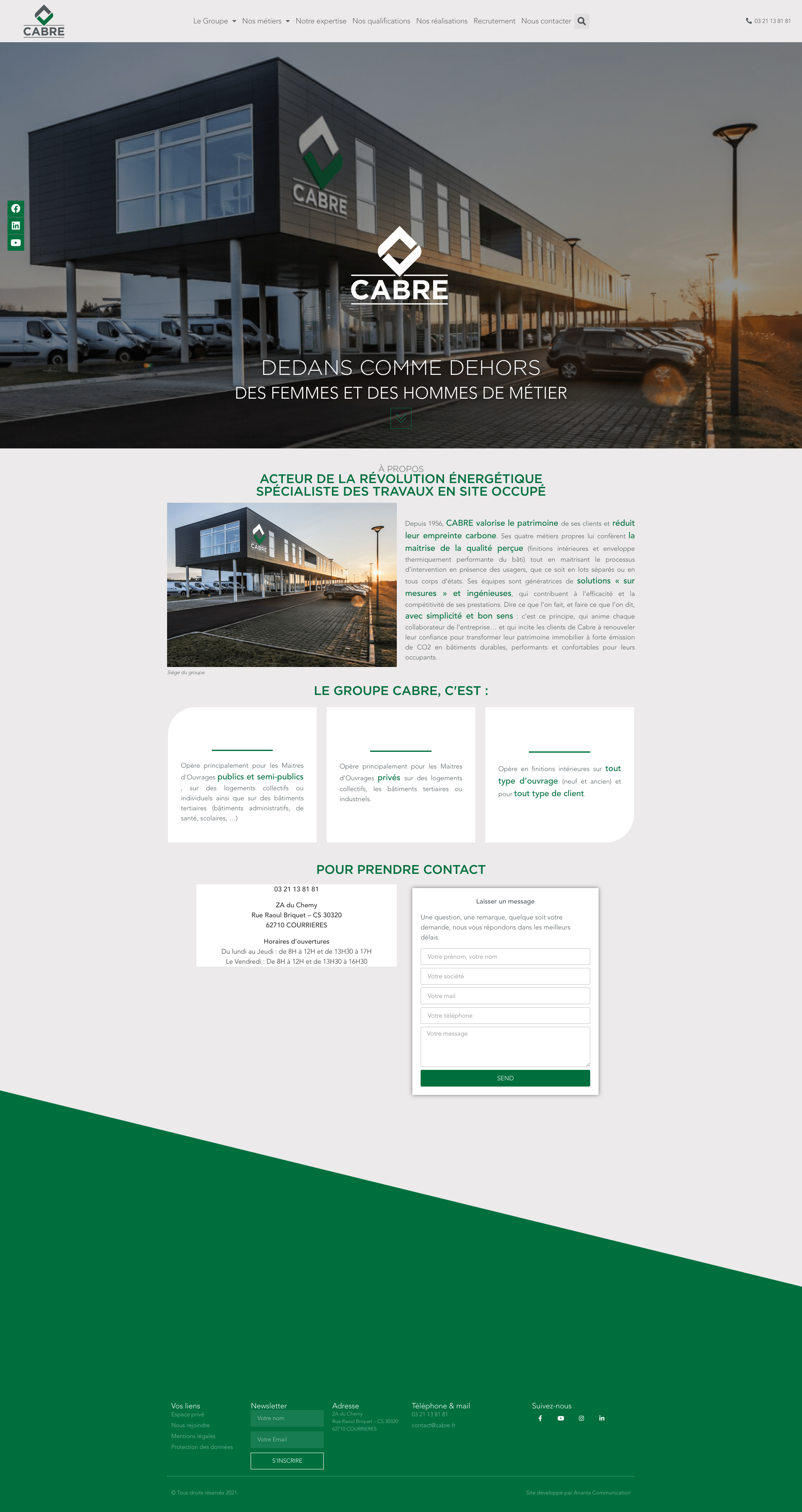 Aperçu du site