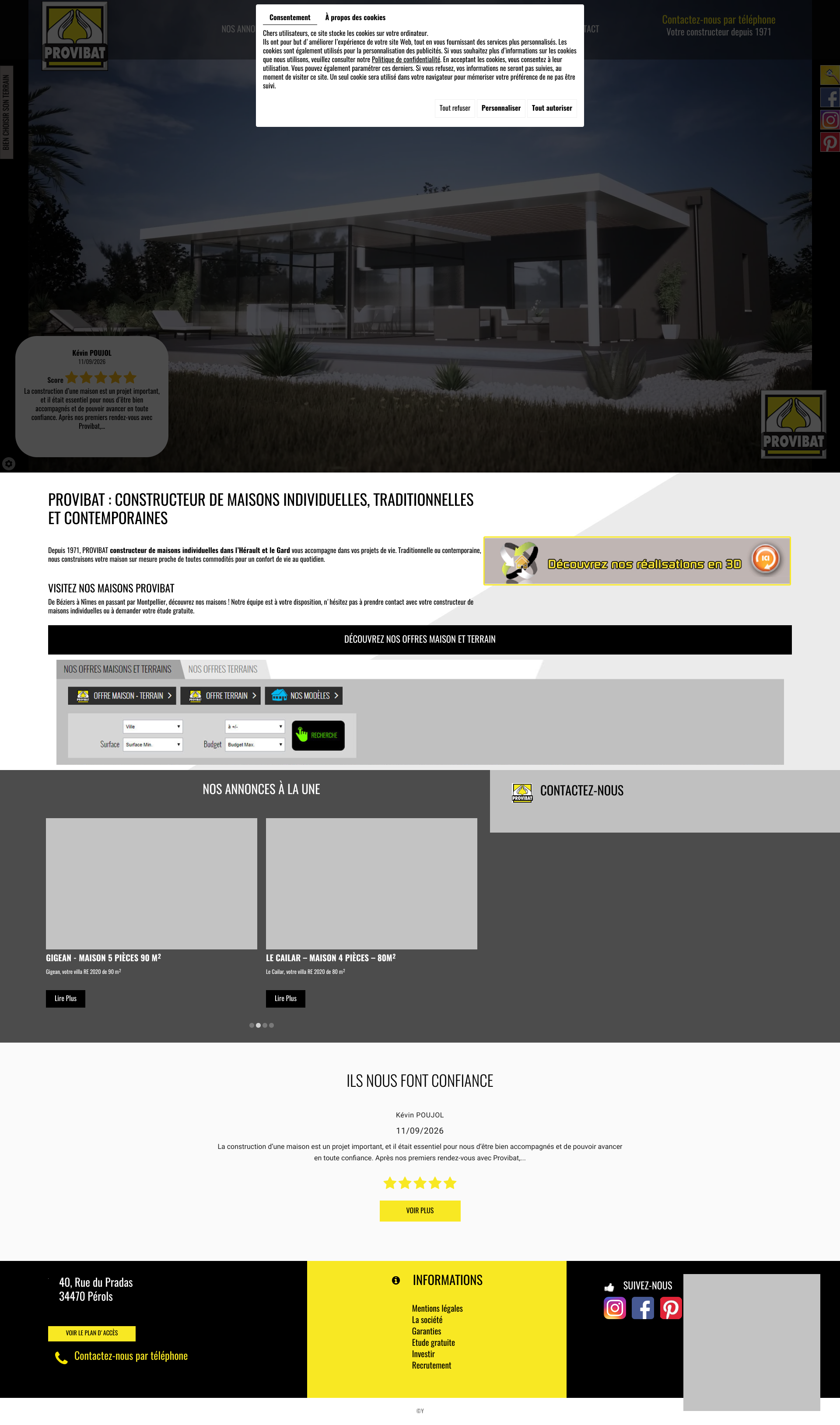 Aperçu du site