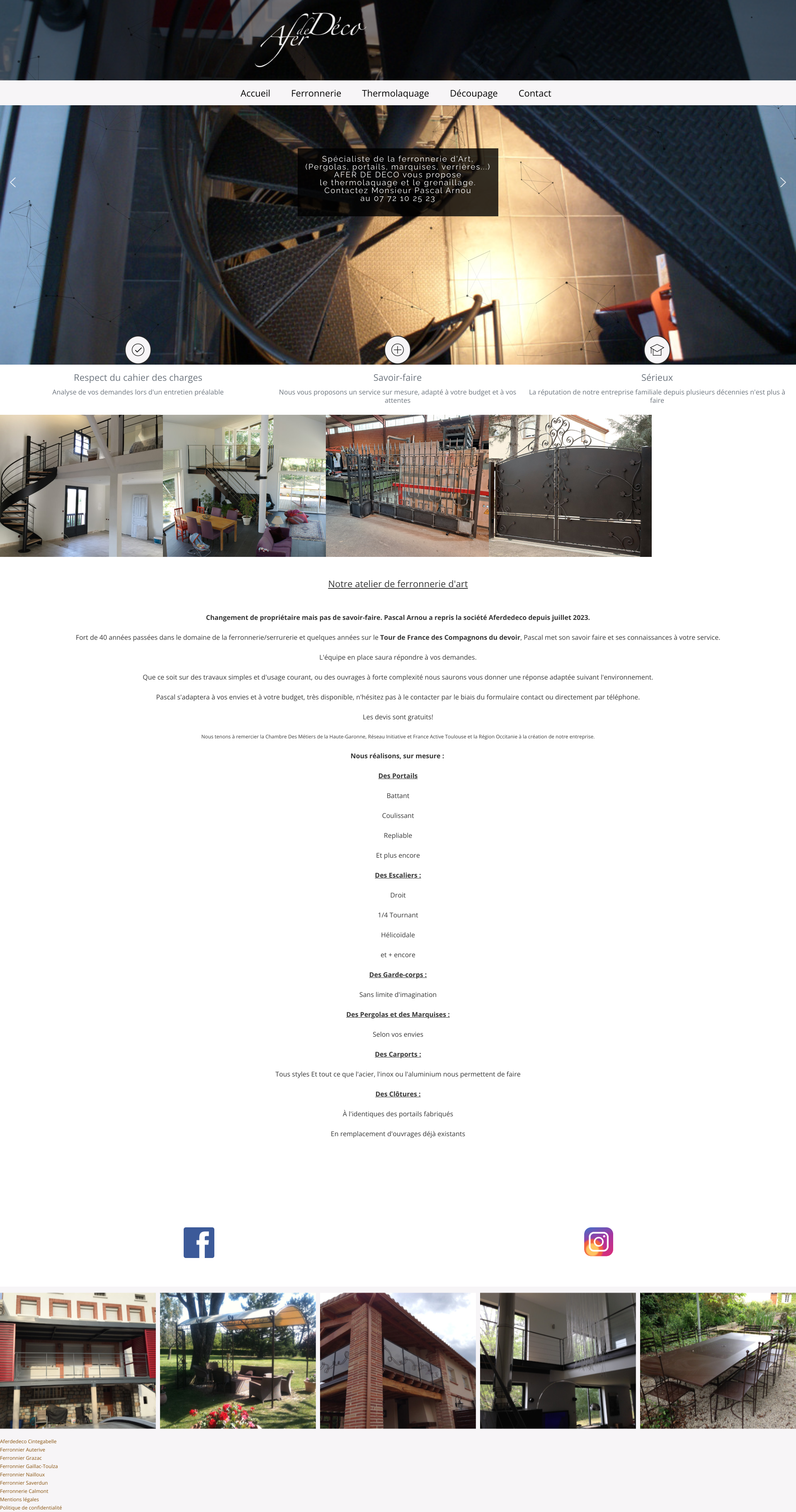 Aperçu du site
