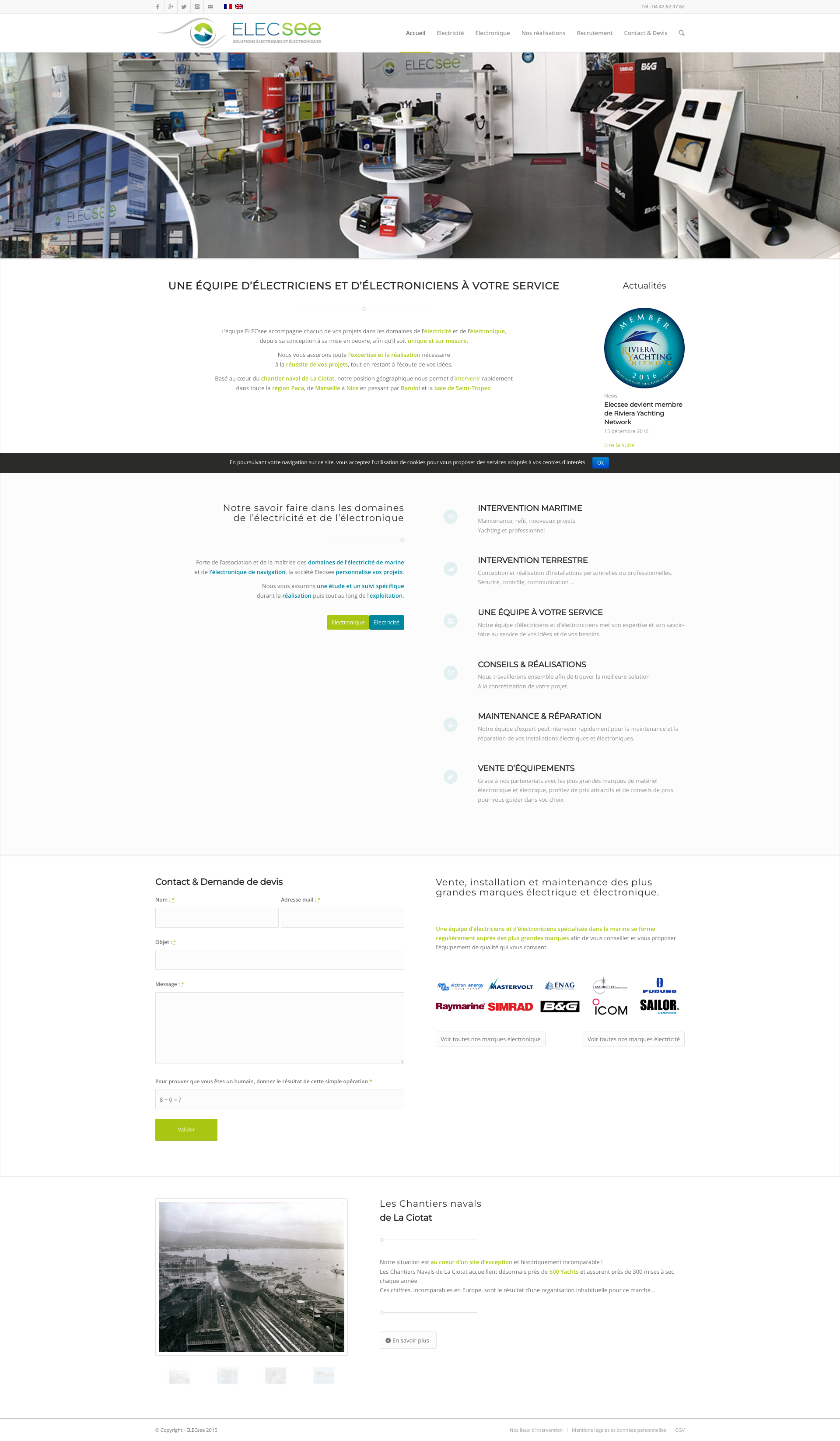 Aperçu du site