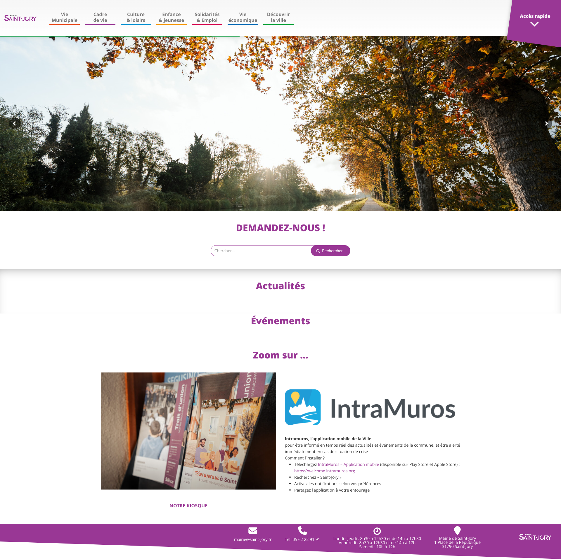 Aperçu du site