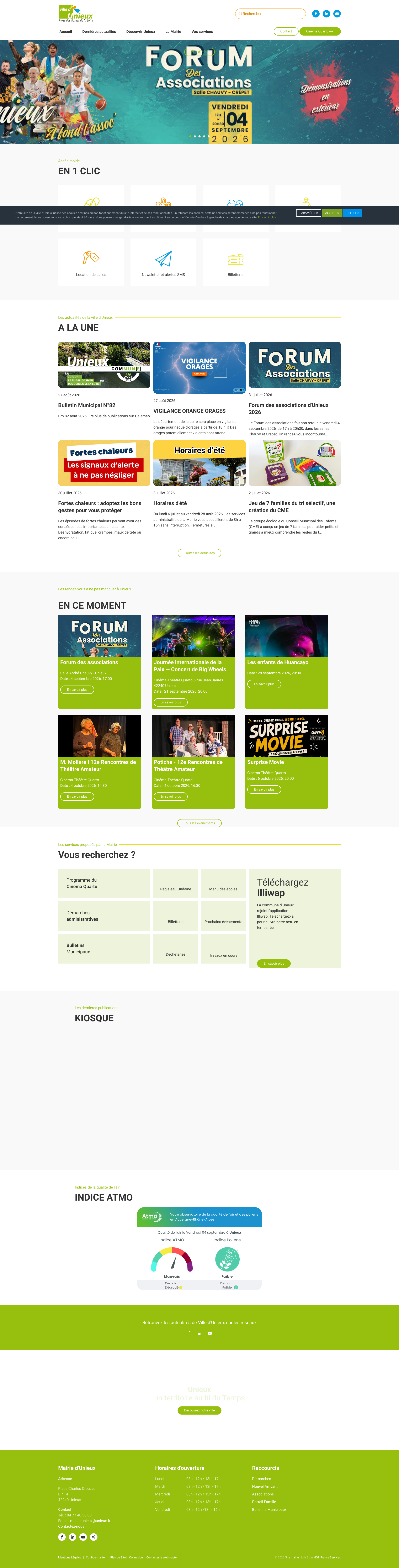 Aperçu du site