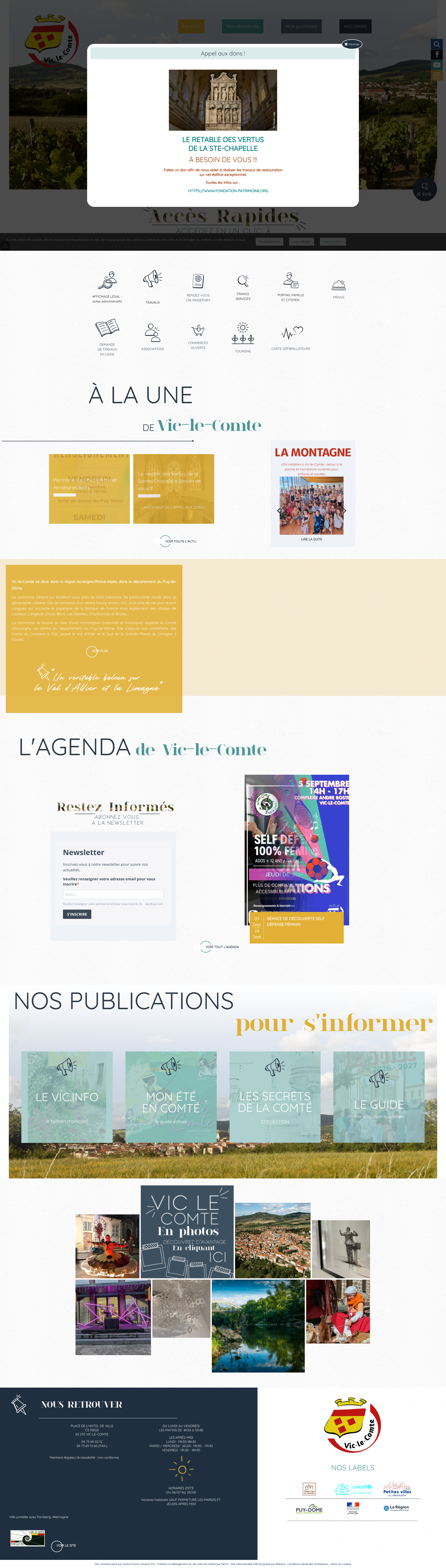 Aperçu du site