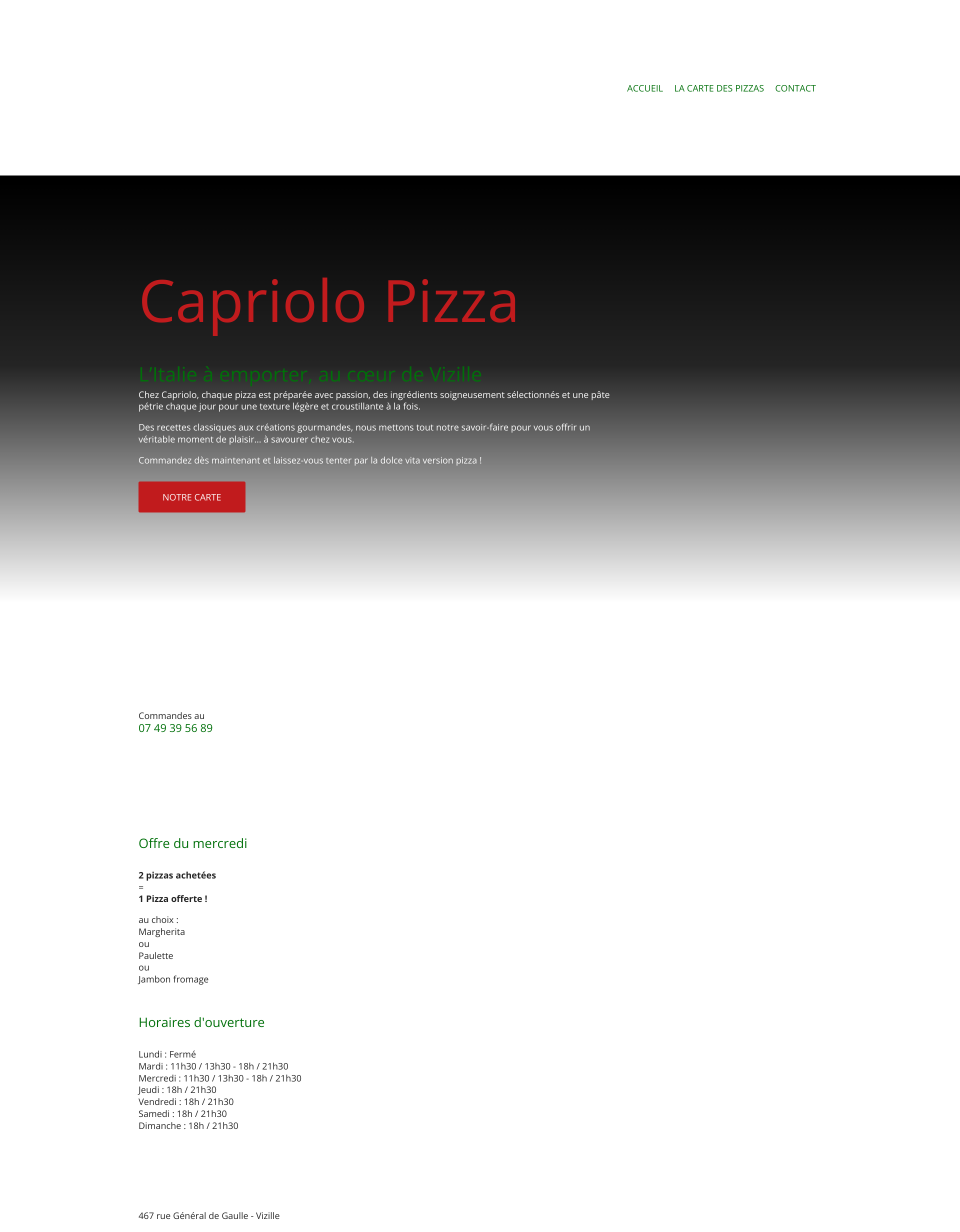 Aperçu du site
