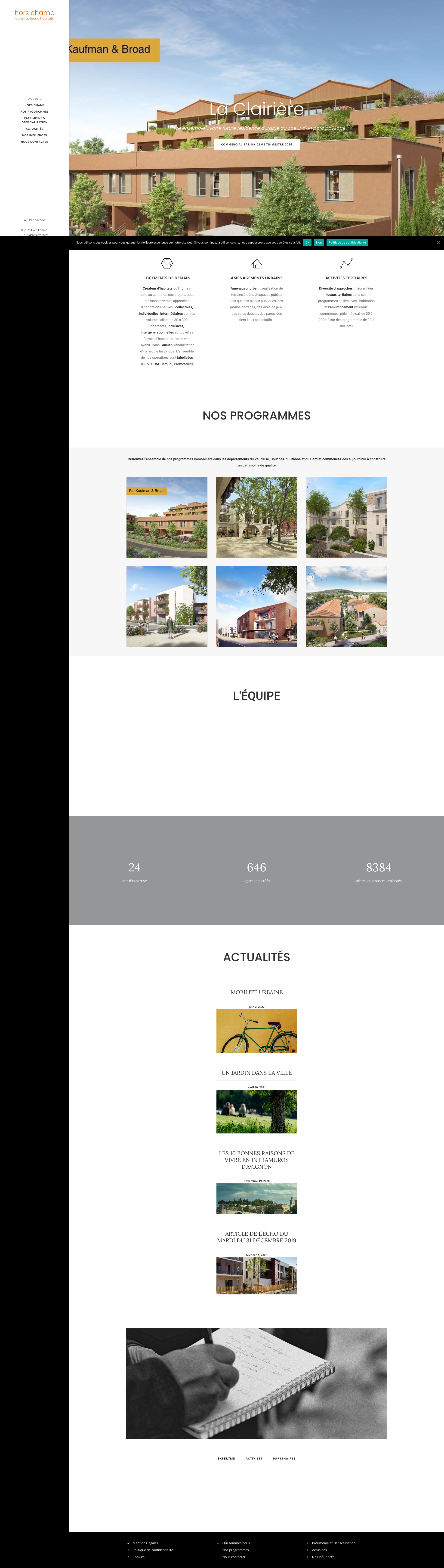 Aperçu du site