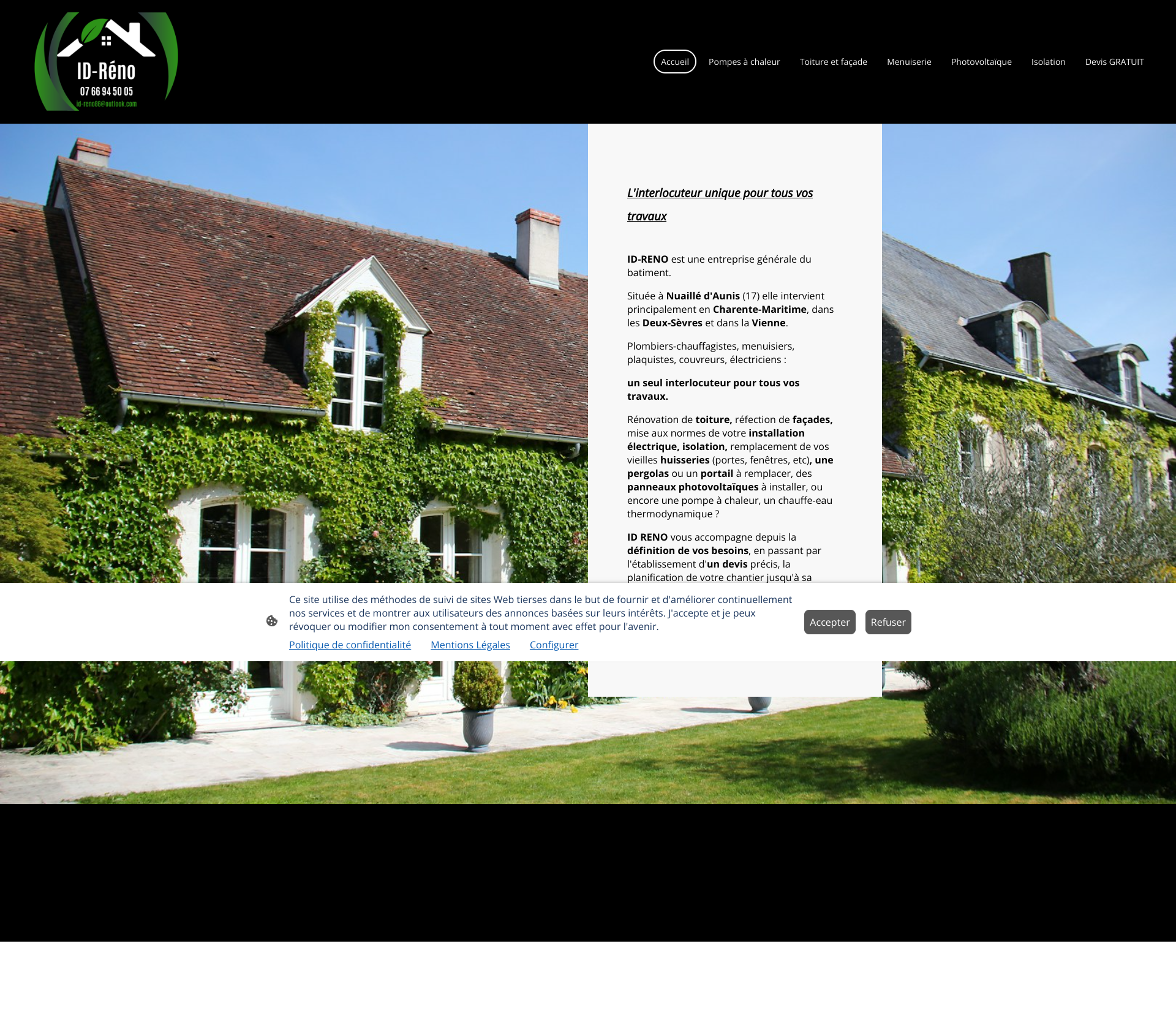 Aperçu du site