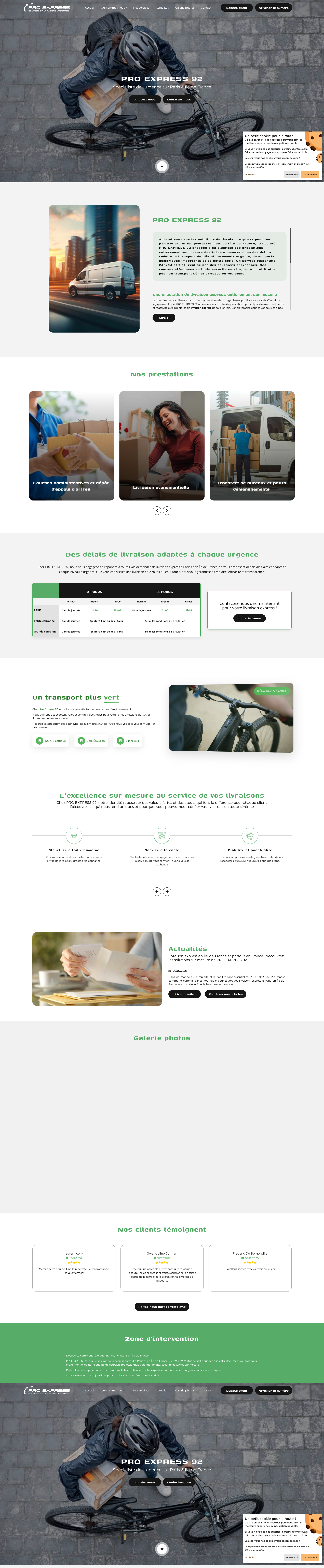 Aperçu du site