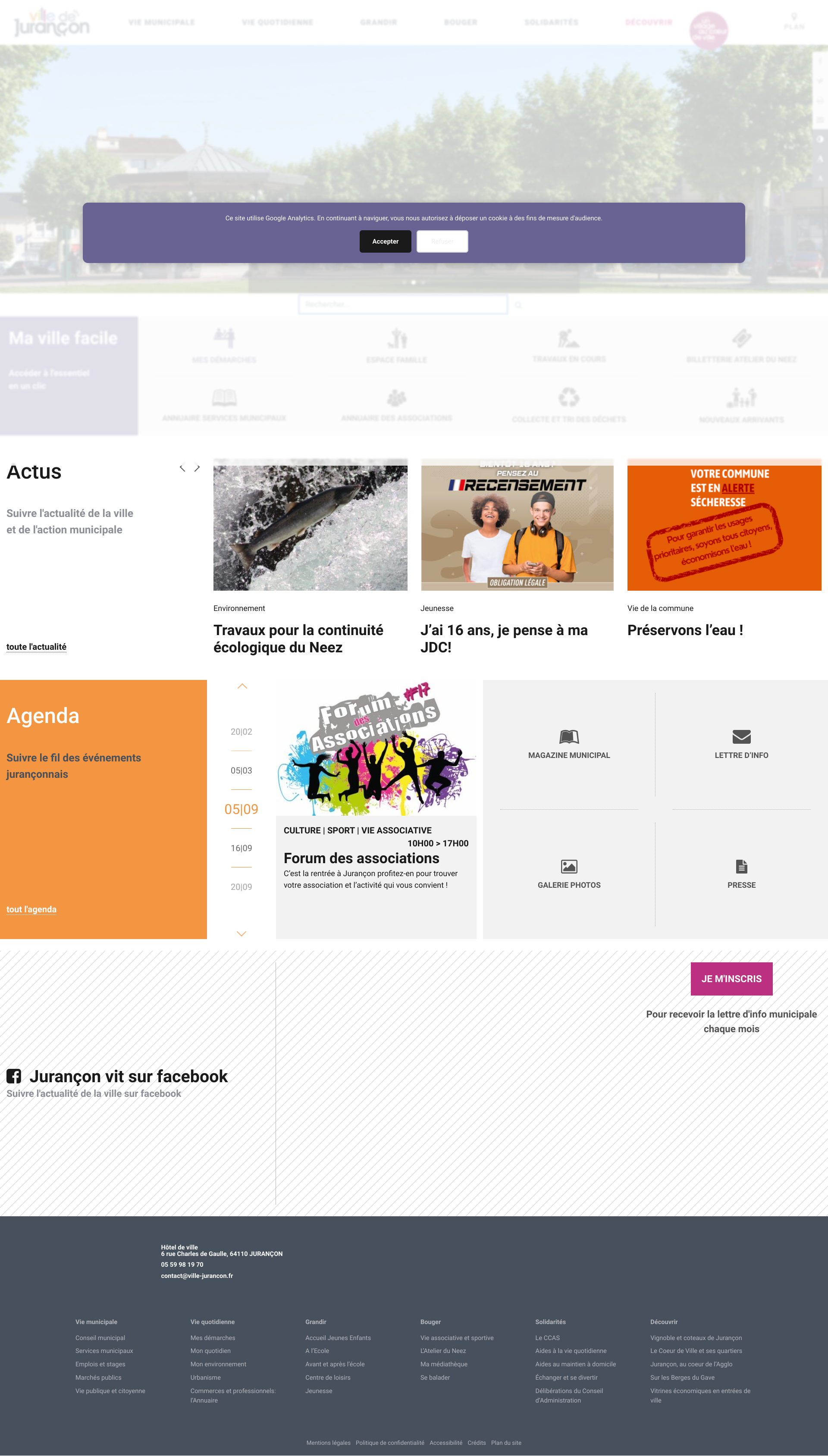 Aperçu du site