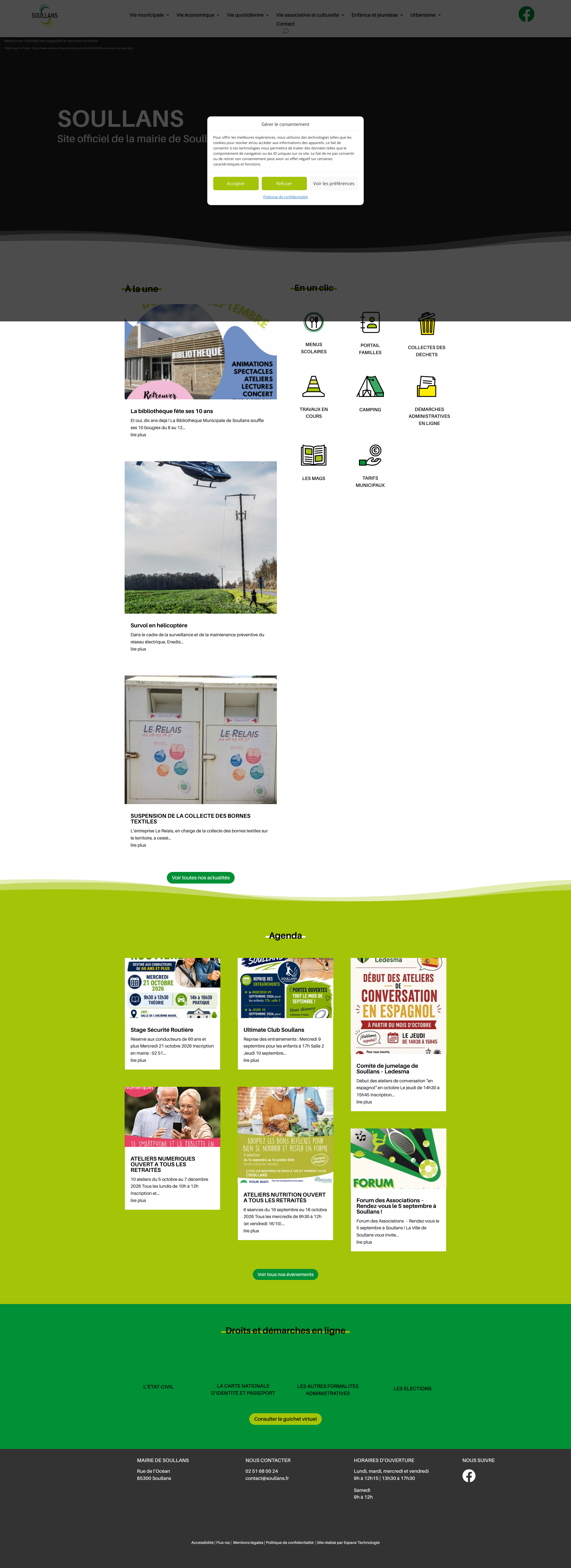Aperçu du site
