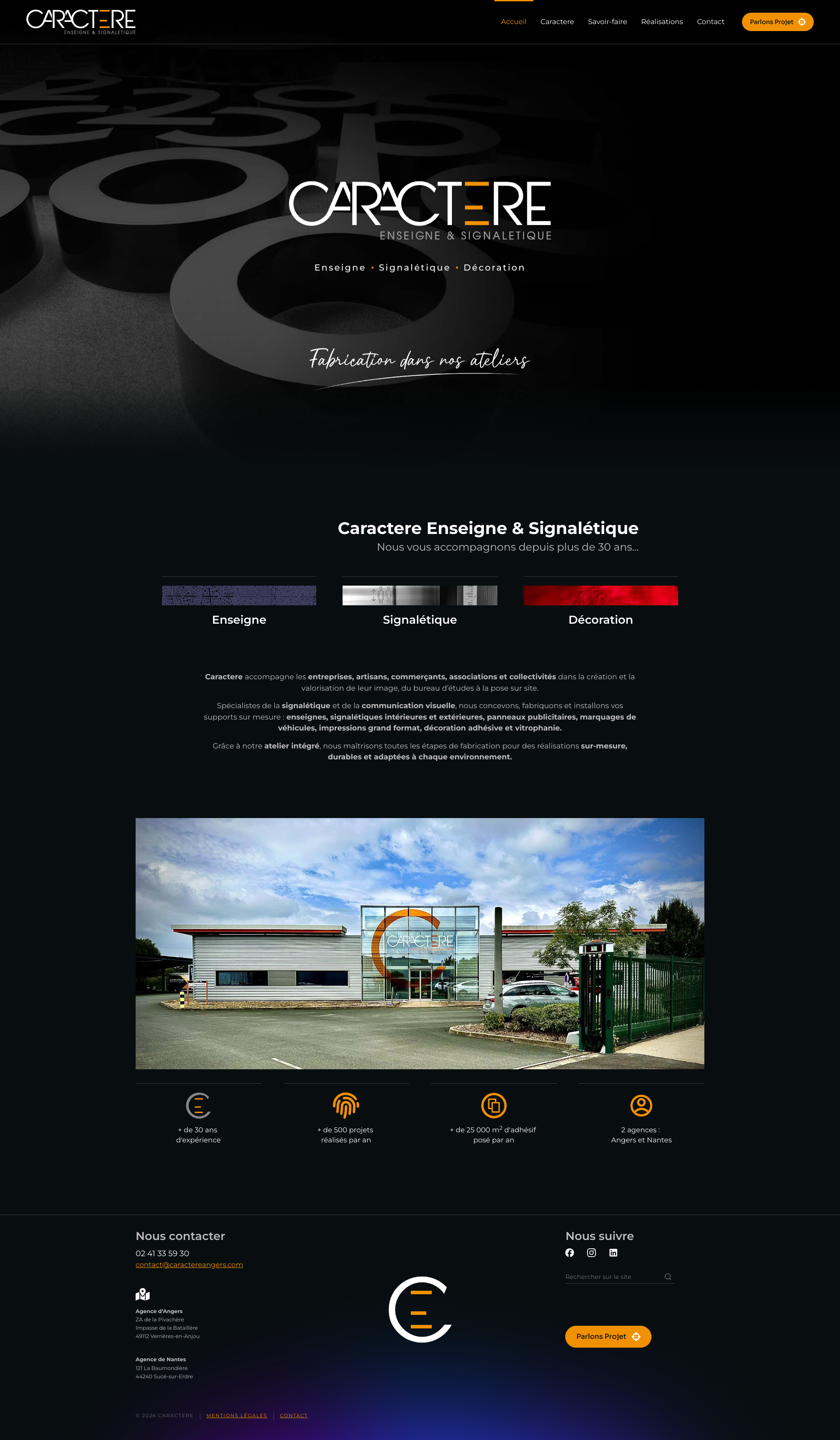 Aperçu du site