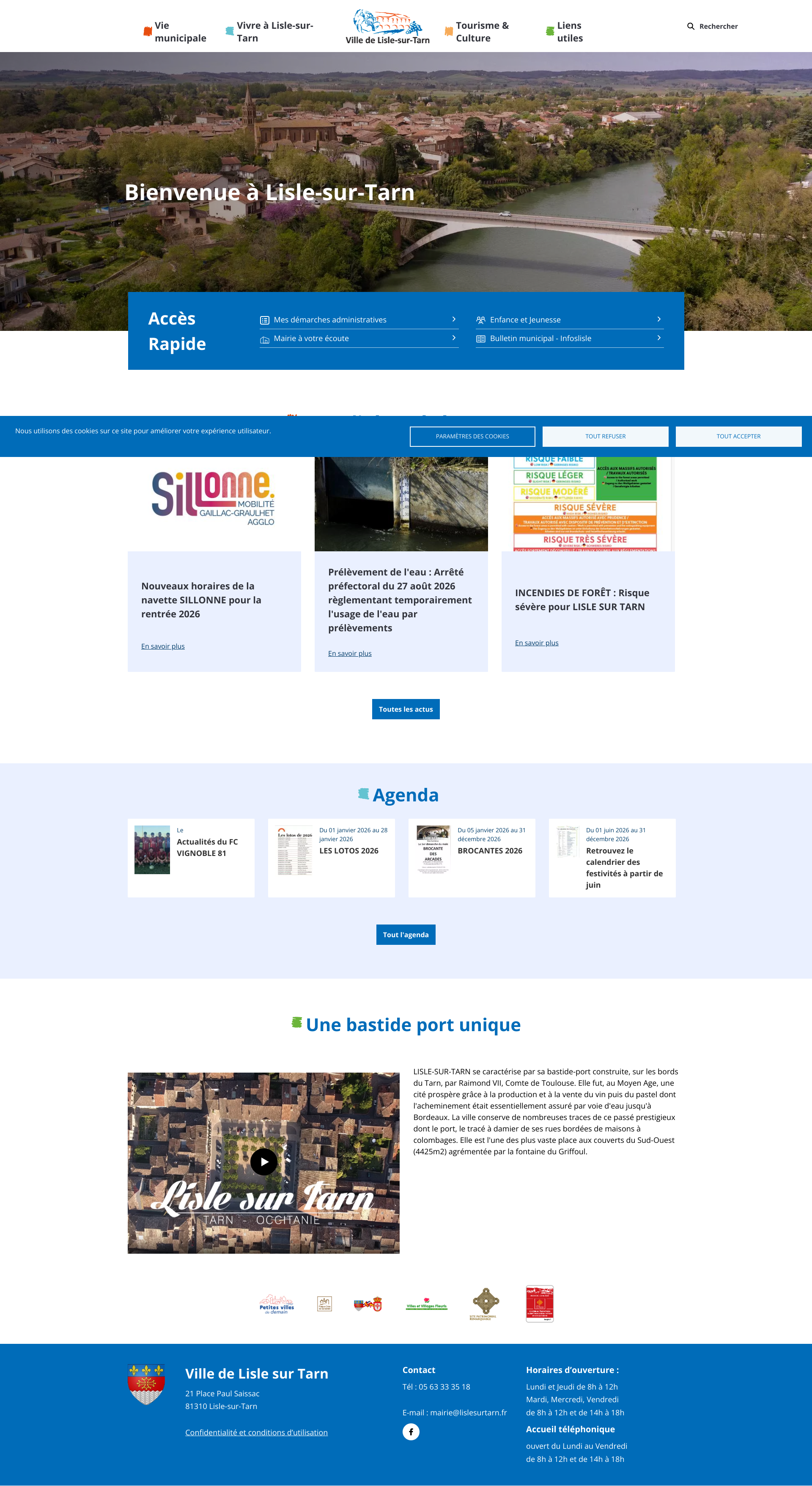 Aperçu du site