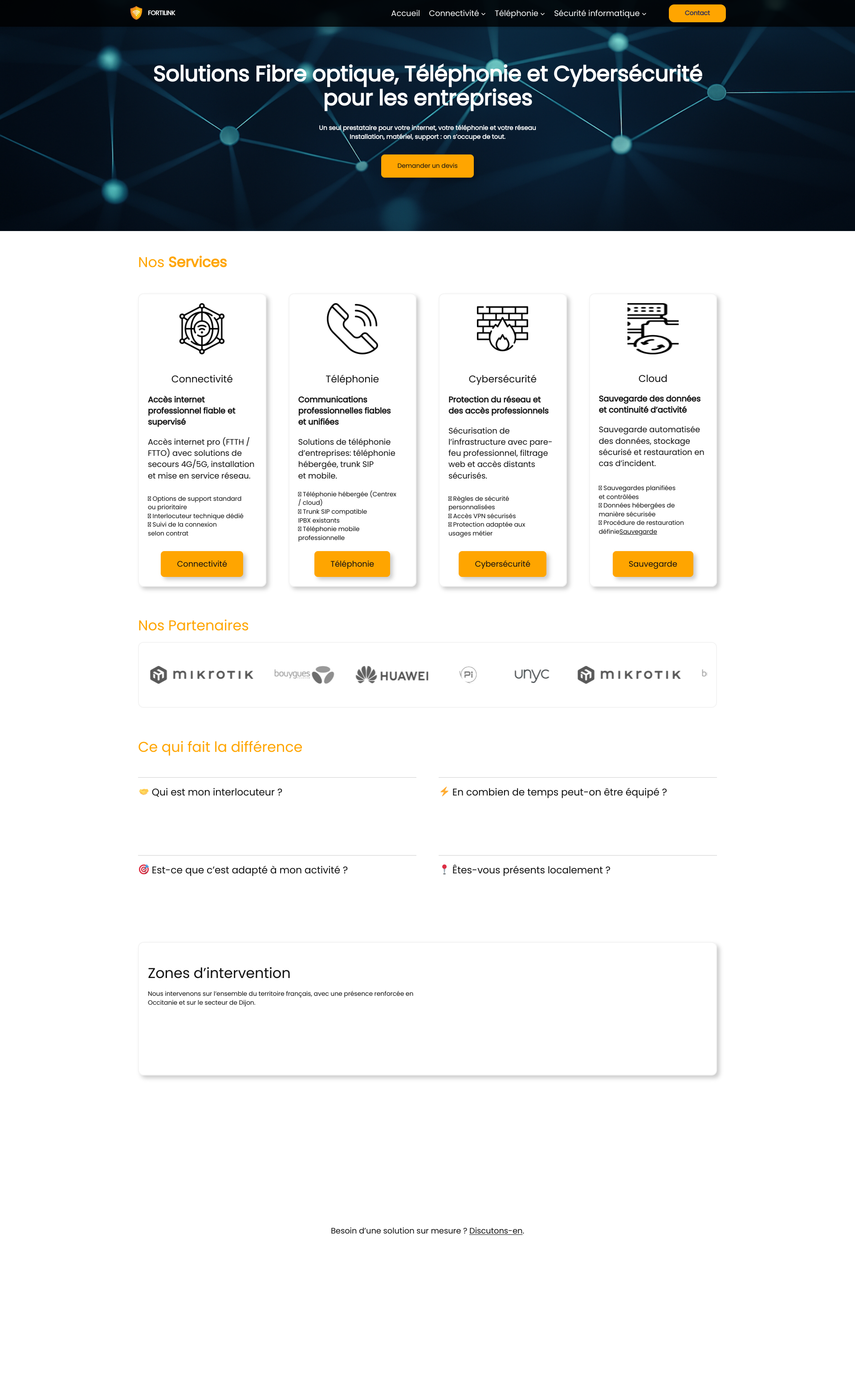 Aperçu du site