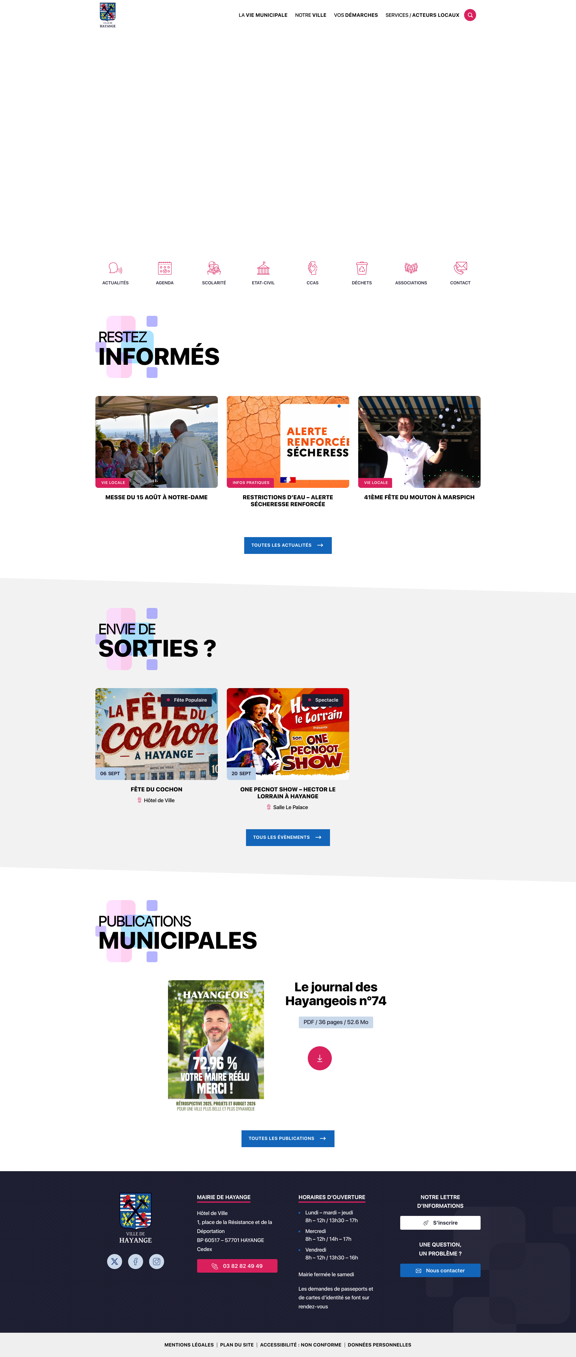 Aperçu du site
