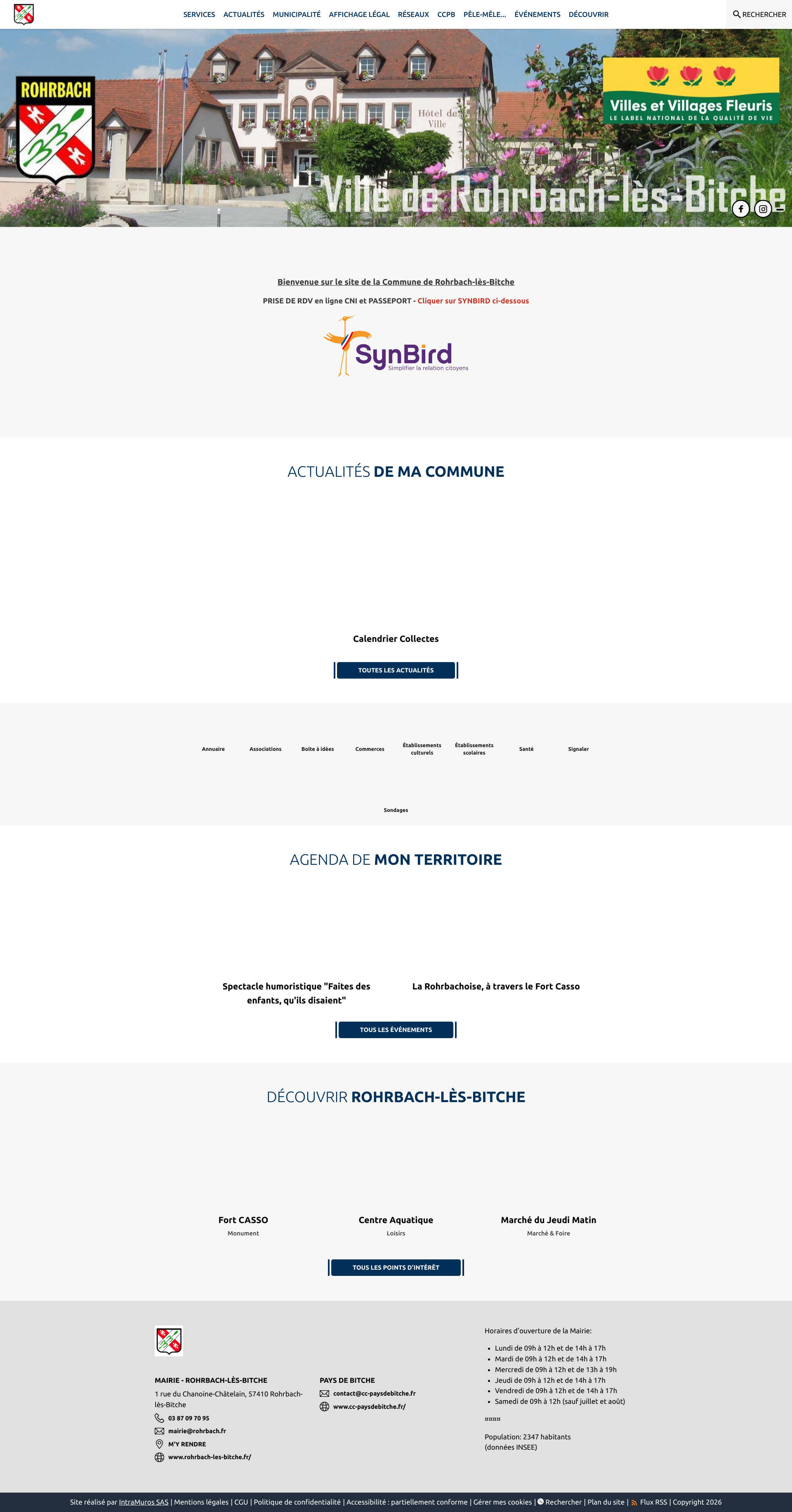 Aperçu du site