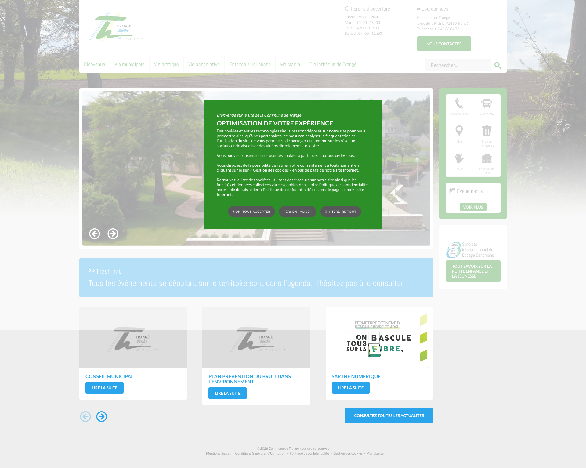 Aperçu du site