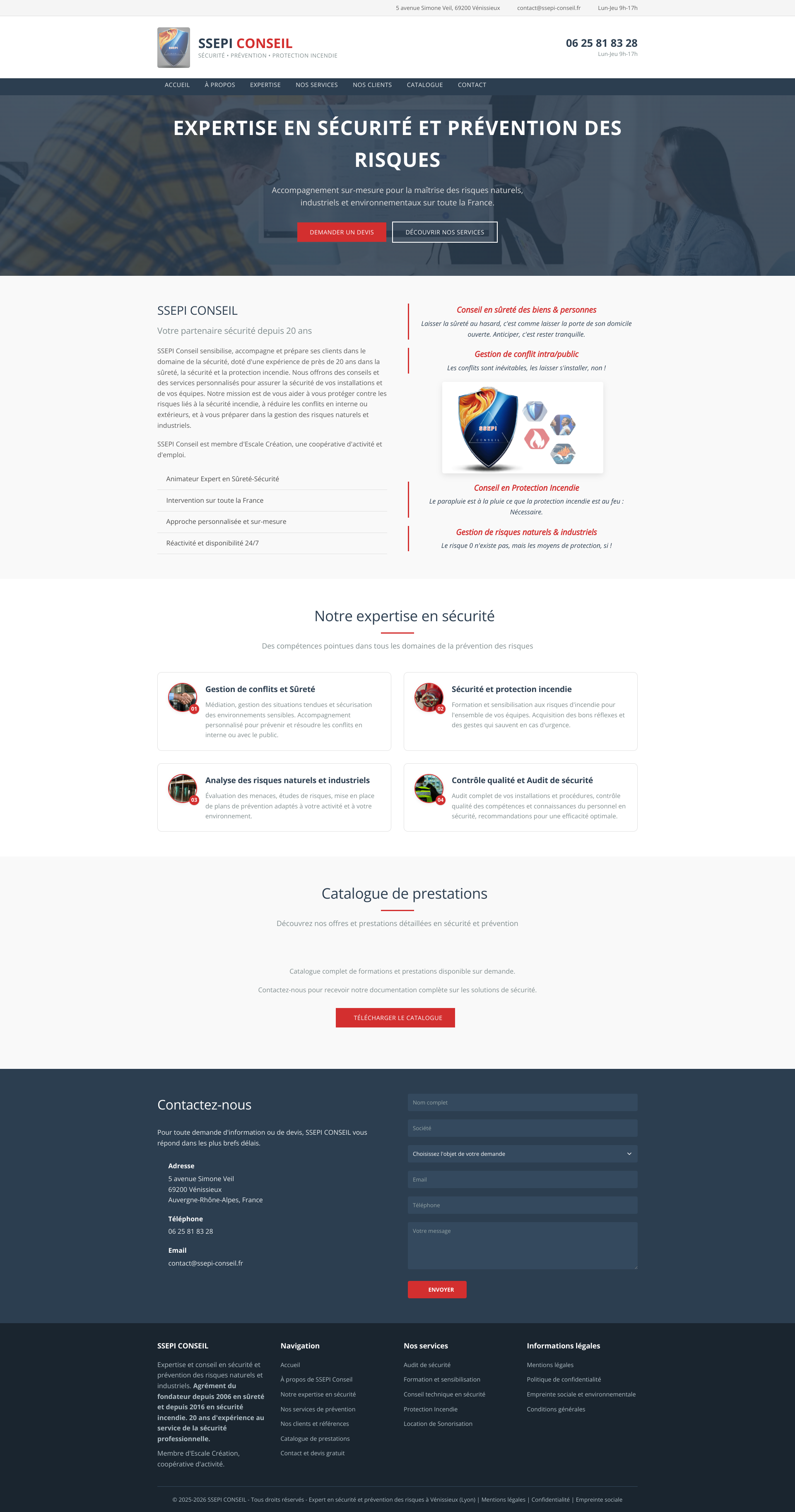Aperçu du site
